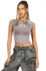 Kaisyna Grey Crop T-Shirt sold by Rockstar Original