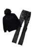 Sana Hoodie/Super Stacked Flare PU Jean Bundle sold by Rockstar Original