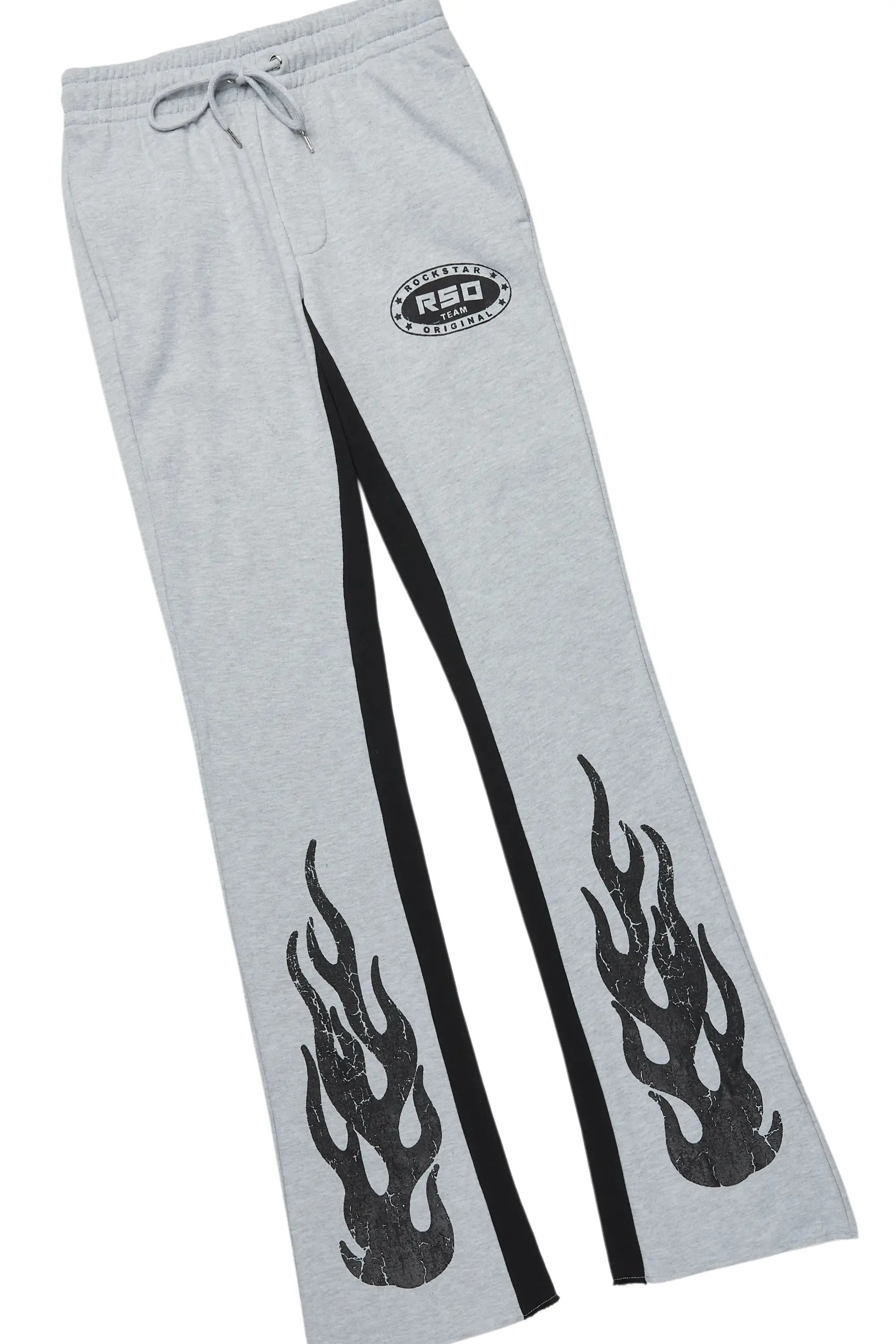 Amos White/Grey Double Layer T-Shirt/Stacked Baggy Pant Set sold by Rockstar Original product image thumbnail 3