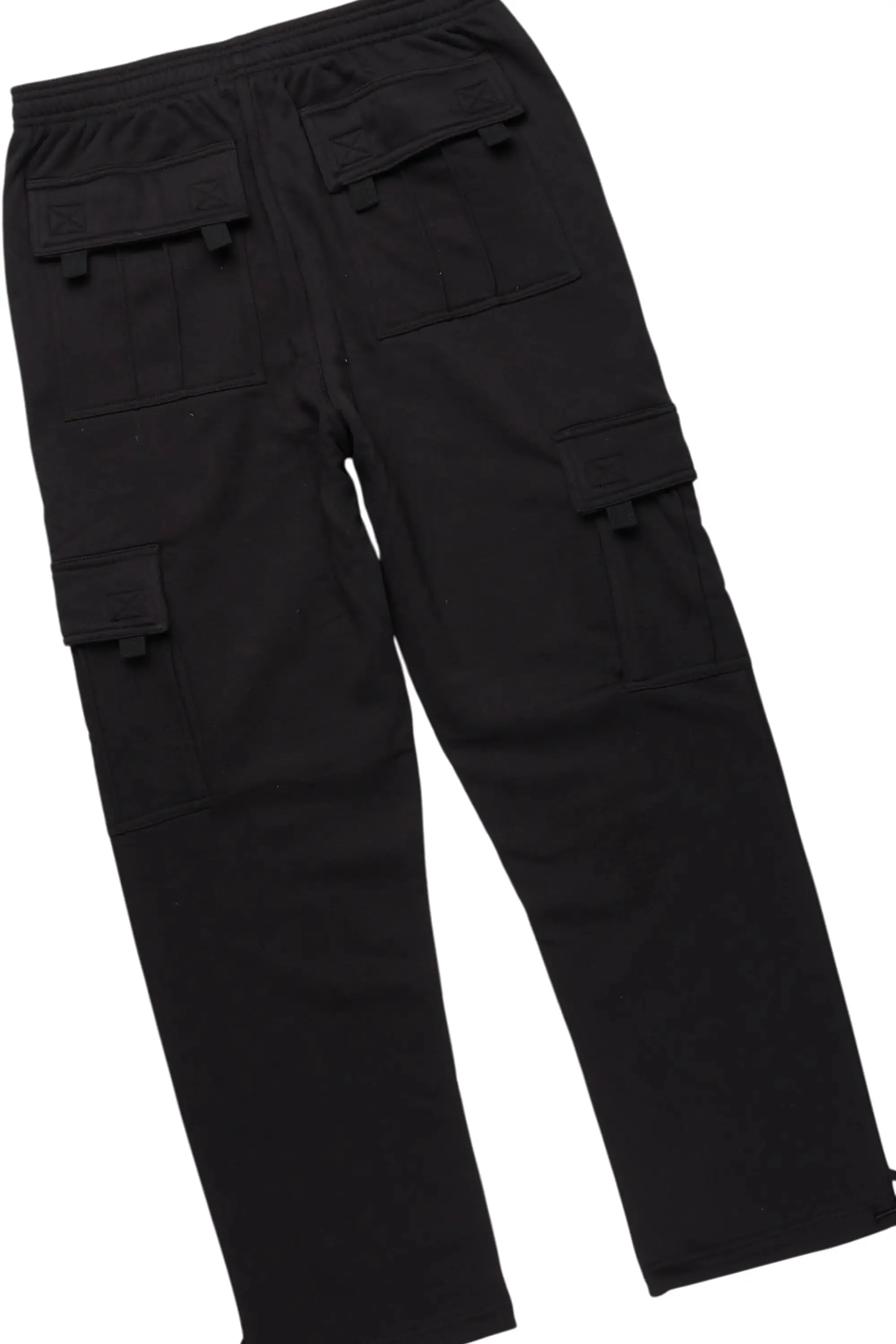 Basic Black Hoodie/Cargo Sweat Pant Set sold by Rockstar Original product image thumbnail 4