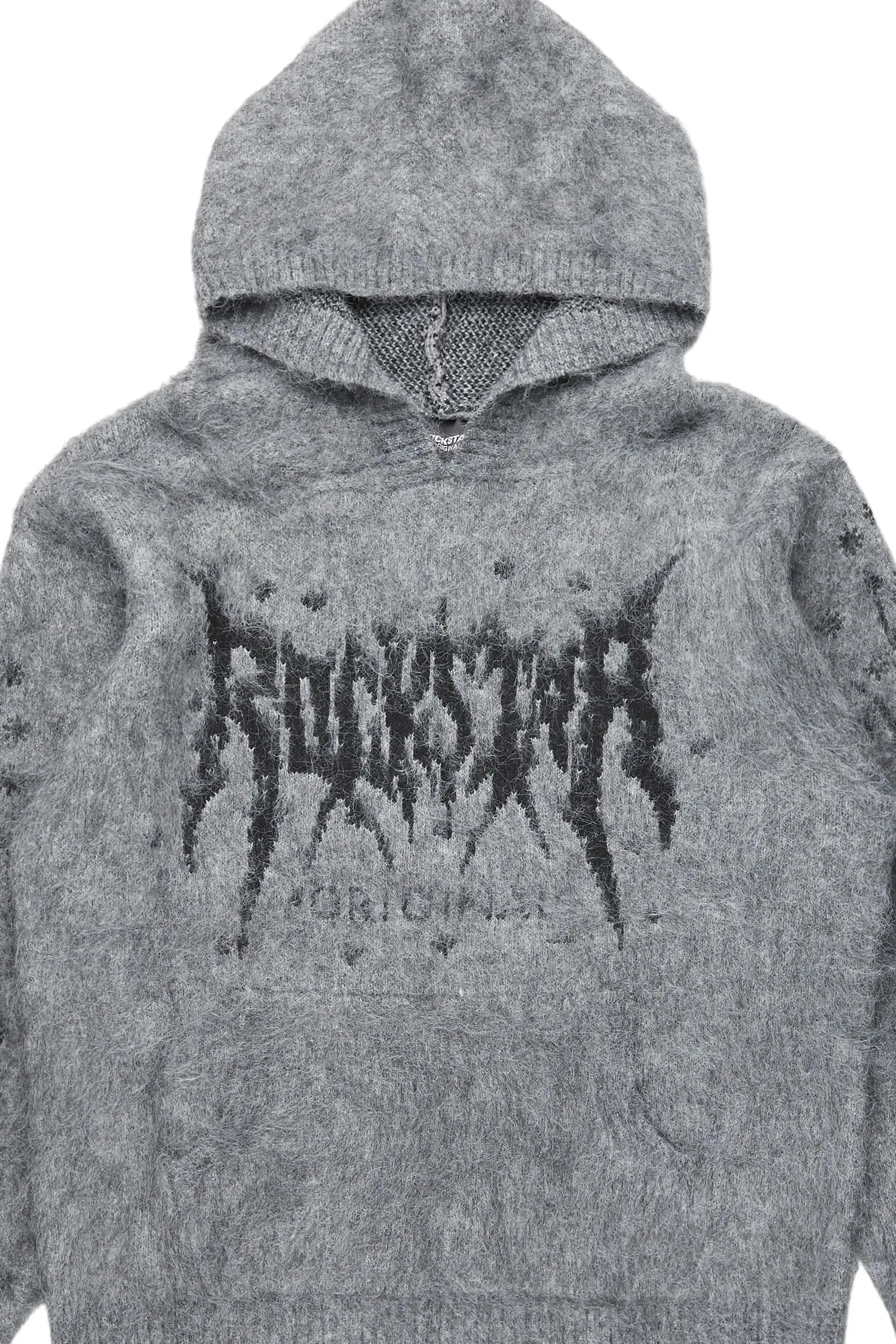 Evelyn Grey Graphic Mohair Hoodie sold by Rockstar Original product image thumbnail 2