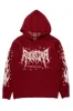Evelyn Red Graphic Mohair Hoodie sold by Rockstar Original