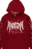 Evelyn Red Graphic Mohair Hoodie sold by Rockstar Original