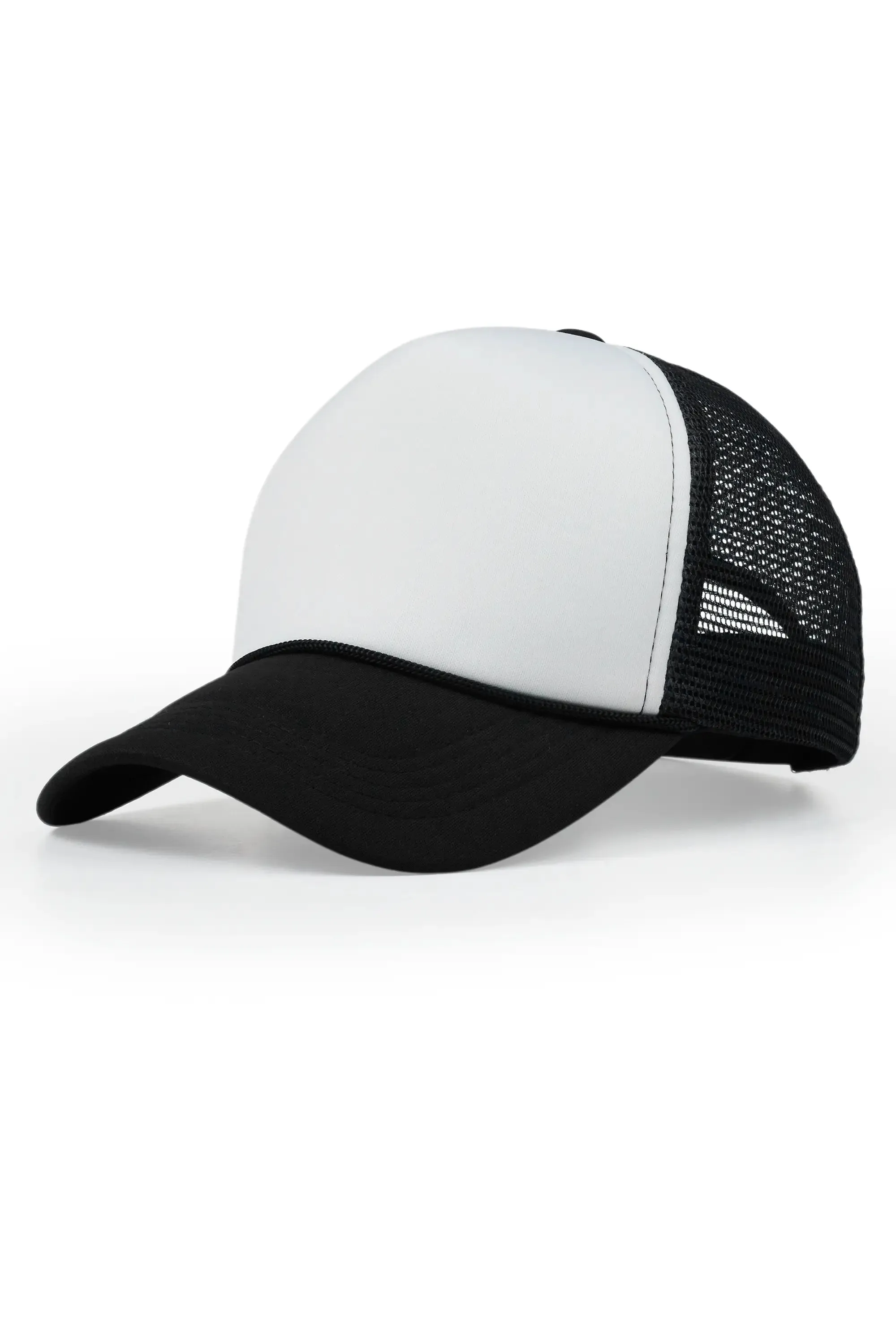 Womens Black/White Basic Trucker Hat sold by Rockstar Original product image thumbnail 2