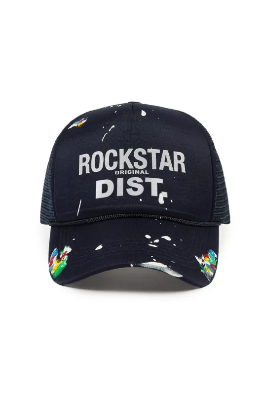 Good Side Only Navy Trucker Hat sold by Rockstar Original