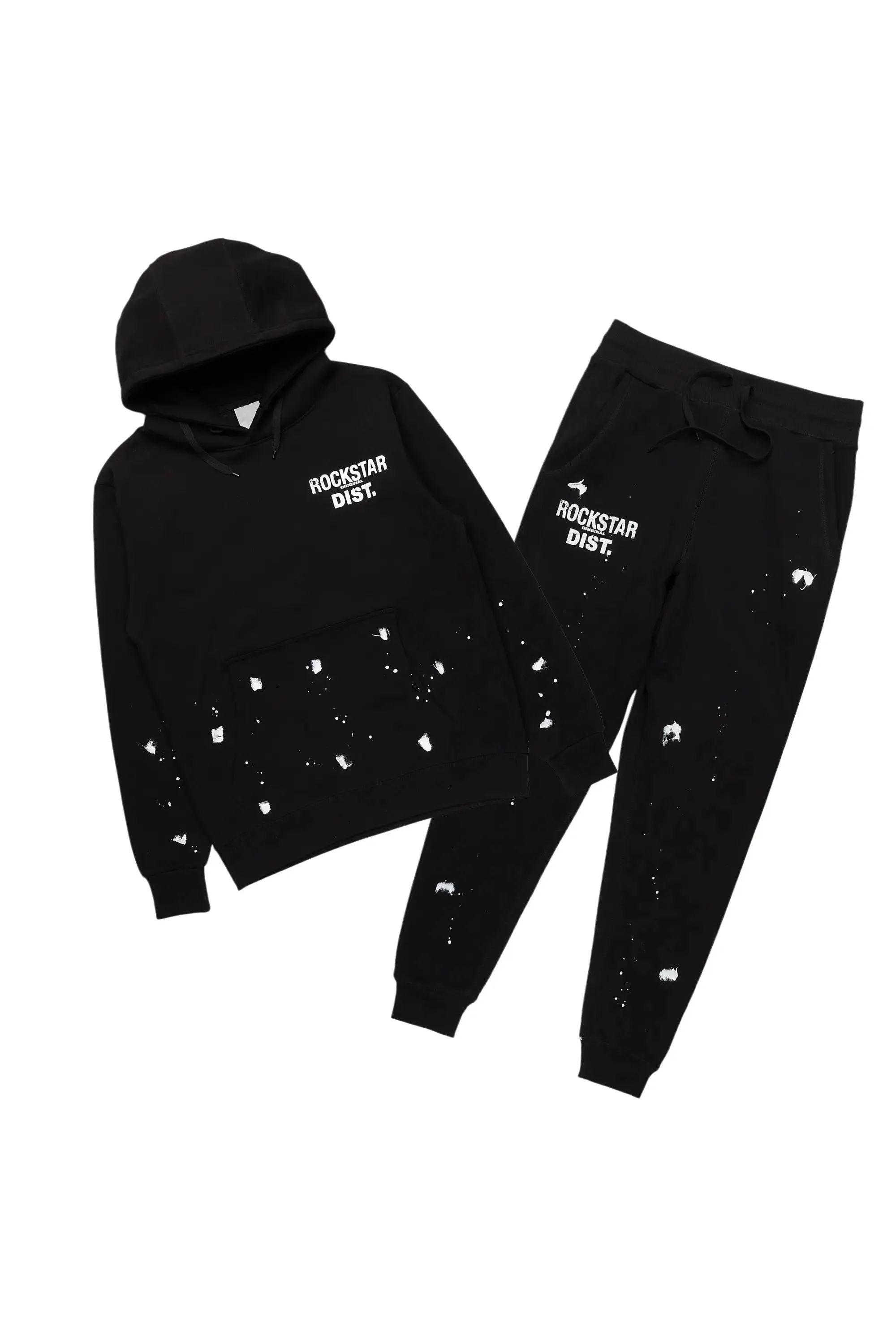 Raffer Black Hoodie/Jogger Sweat Track Set sold by Rockstar Original