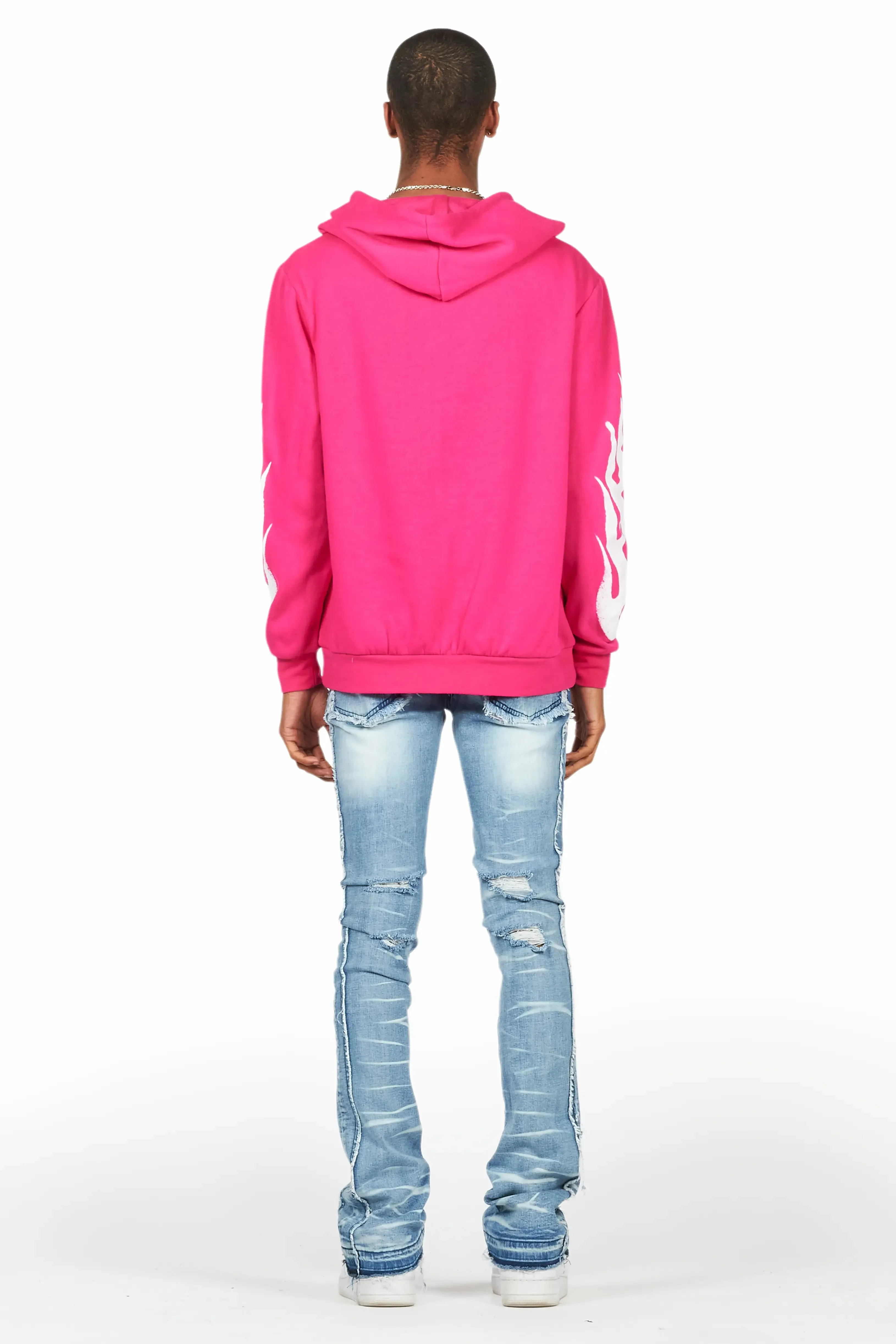 Rugged Blue Stacked Flare Jean sold by Rockstar Original product image thumbnail 5