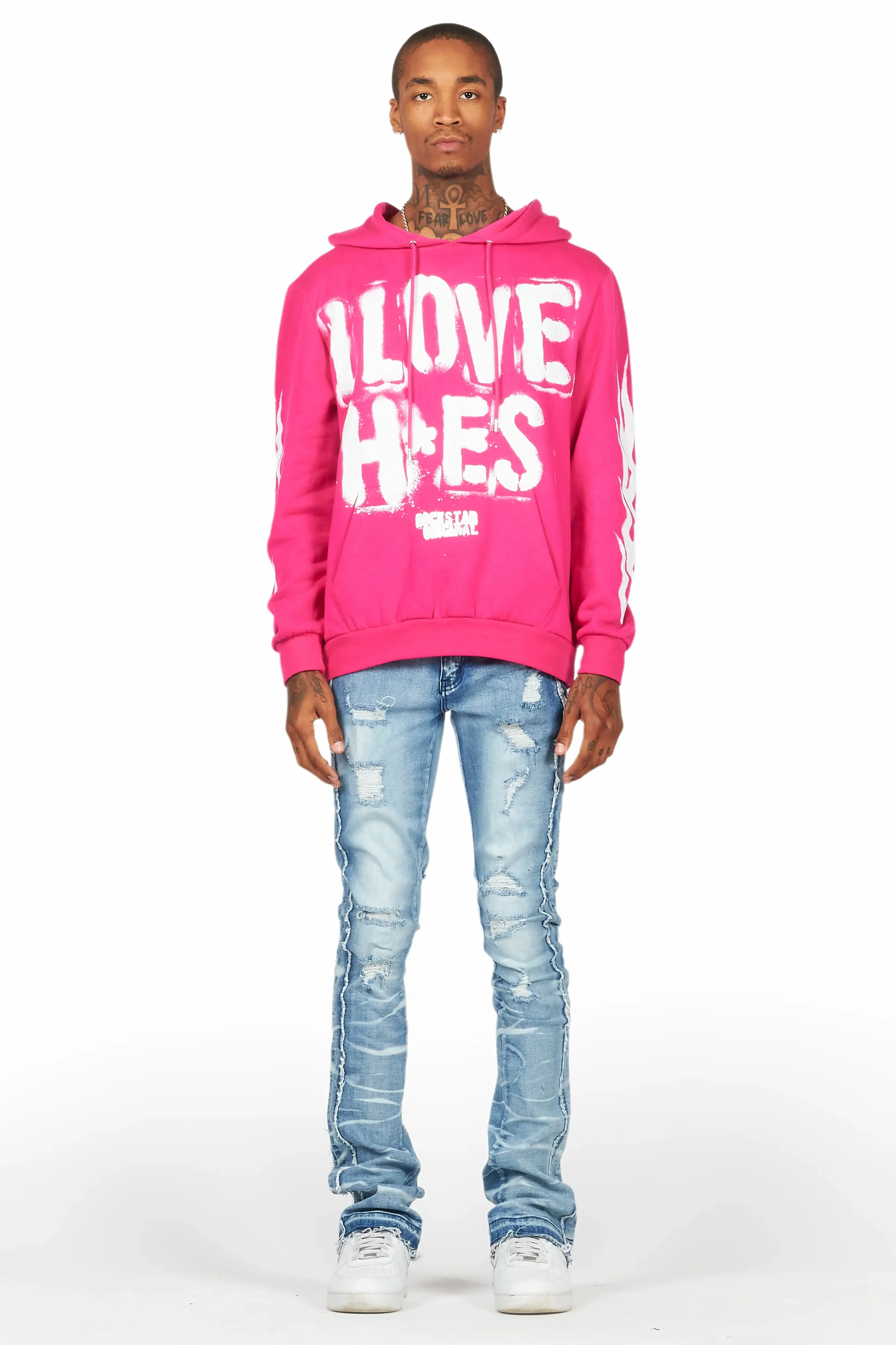 Rugged Blue Stacked Flare Jean sold by Rockstar Original product image thumbnail 3