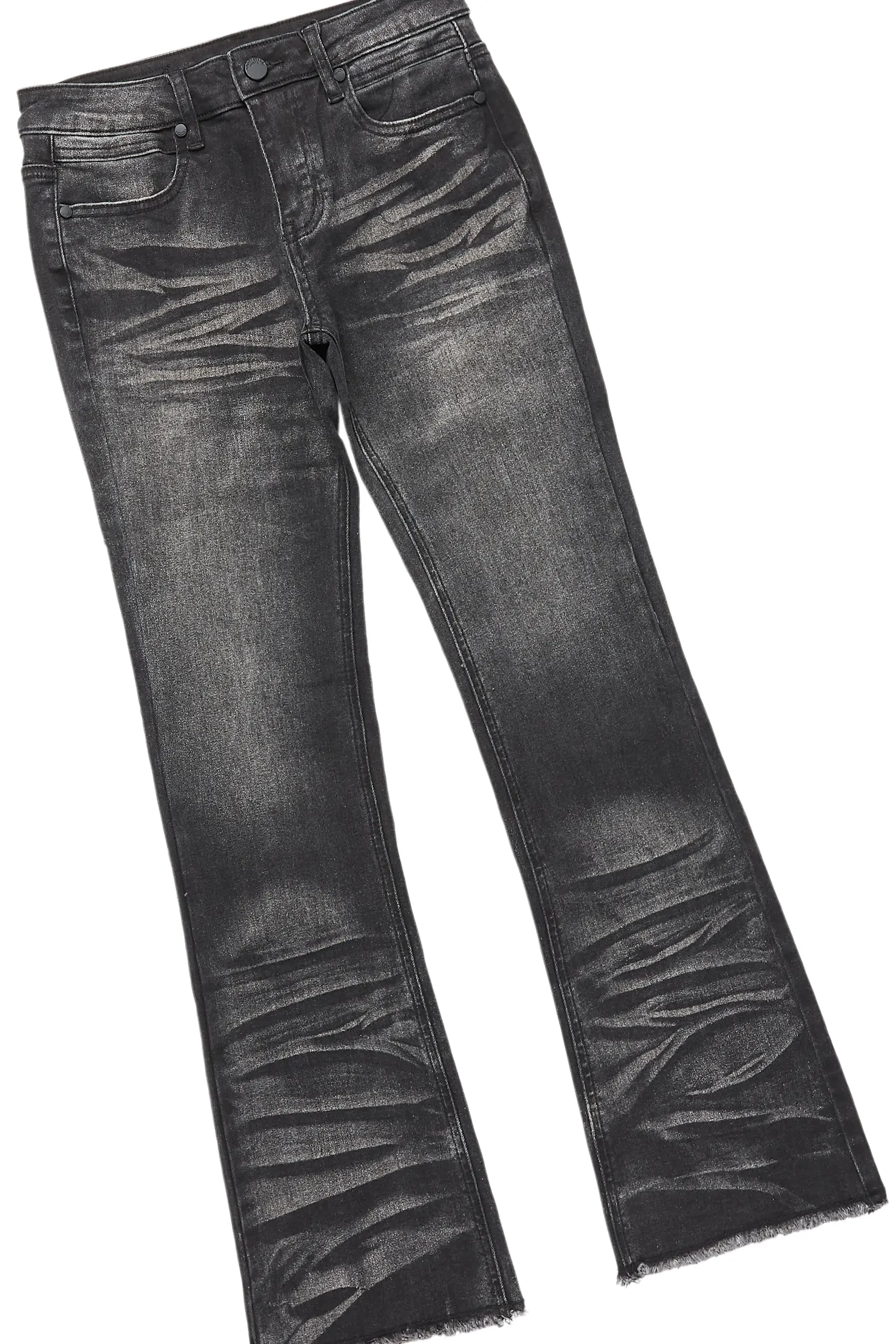 Boys Fields Grey/Black Hoodie/Stacked Flare Jean Set sold by Rockstar Original product image thumbnail 3