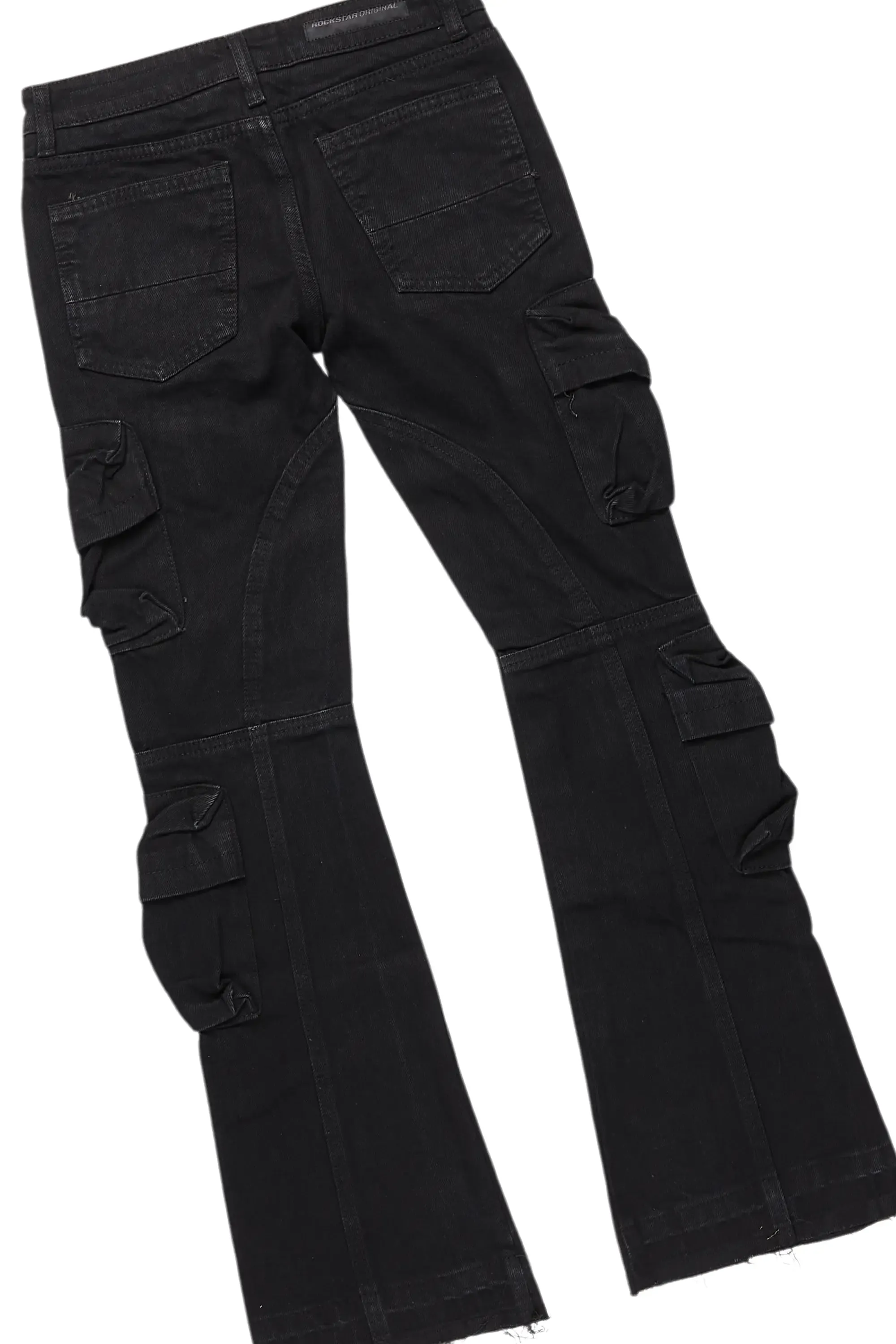 Boys Beau Black Hoodie/Stacked Flare Jean Set sold by Rockstar Original product image thumbnail 4