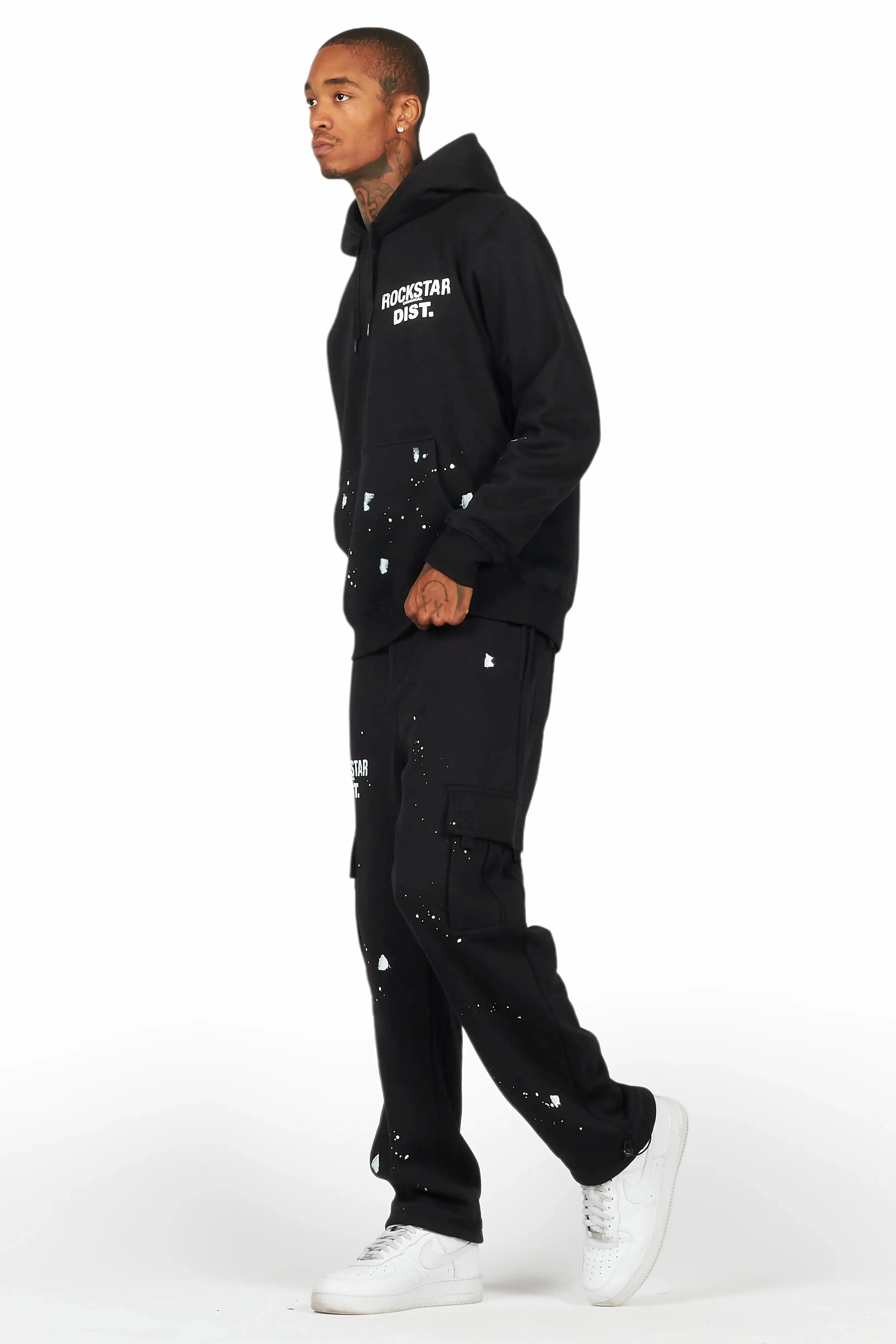 Raffer Black Hoodie/Cargo Sweat Pant Set sold by Rockstar Original product image thumbnail 5