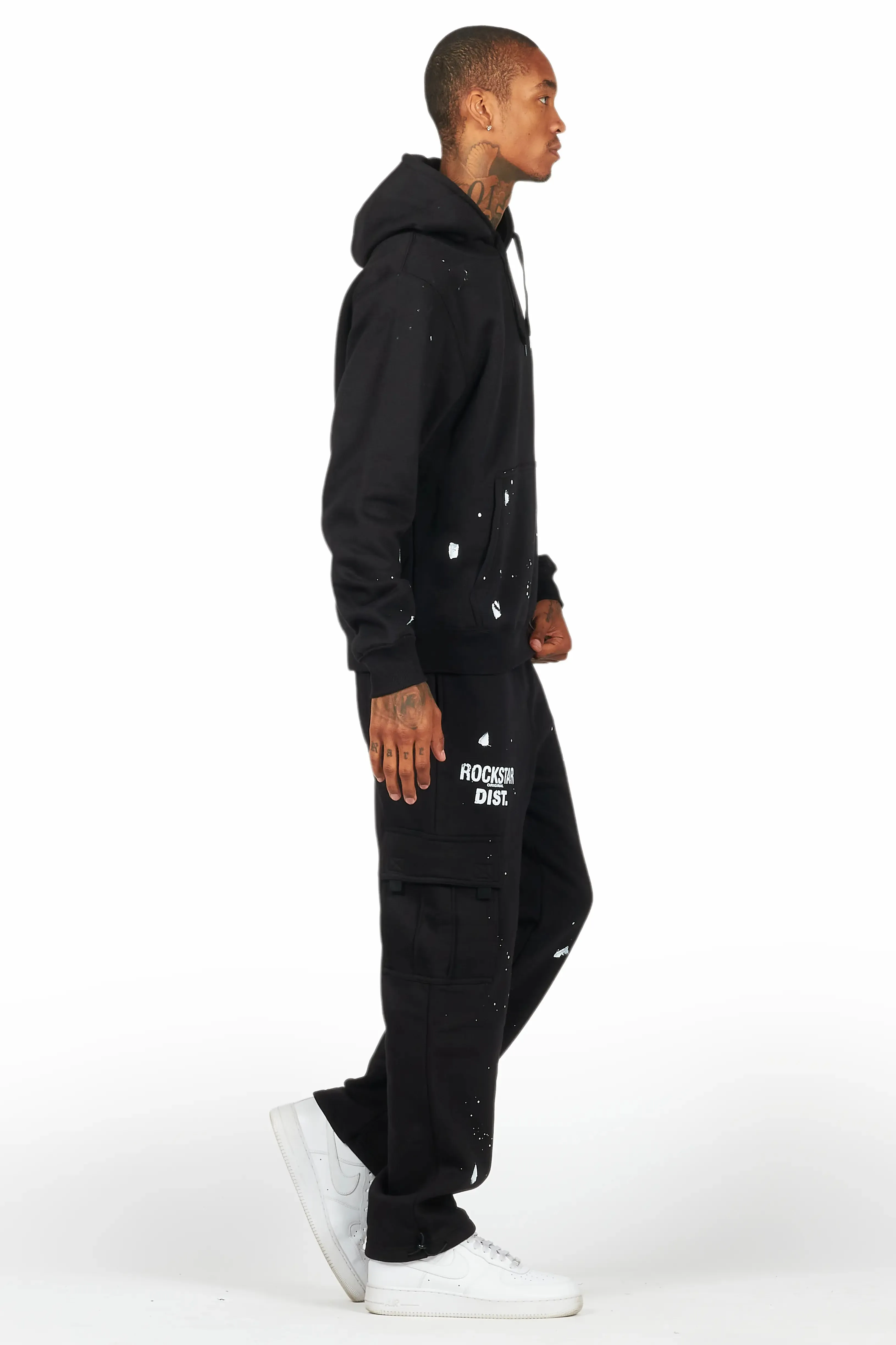 Raffer Black Hoodie/Cargo Sweat Pant Set sold by Rockstar Original product image thumbnail 3