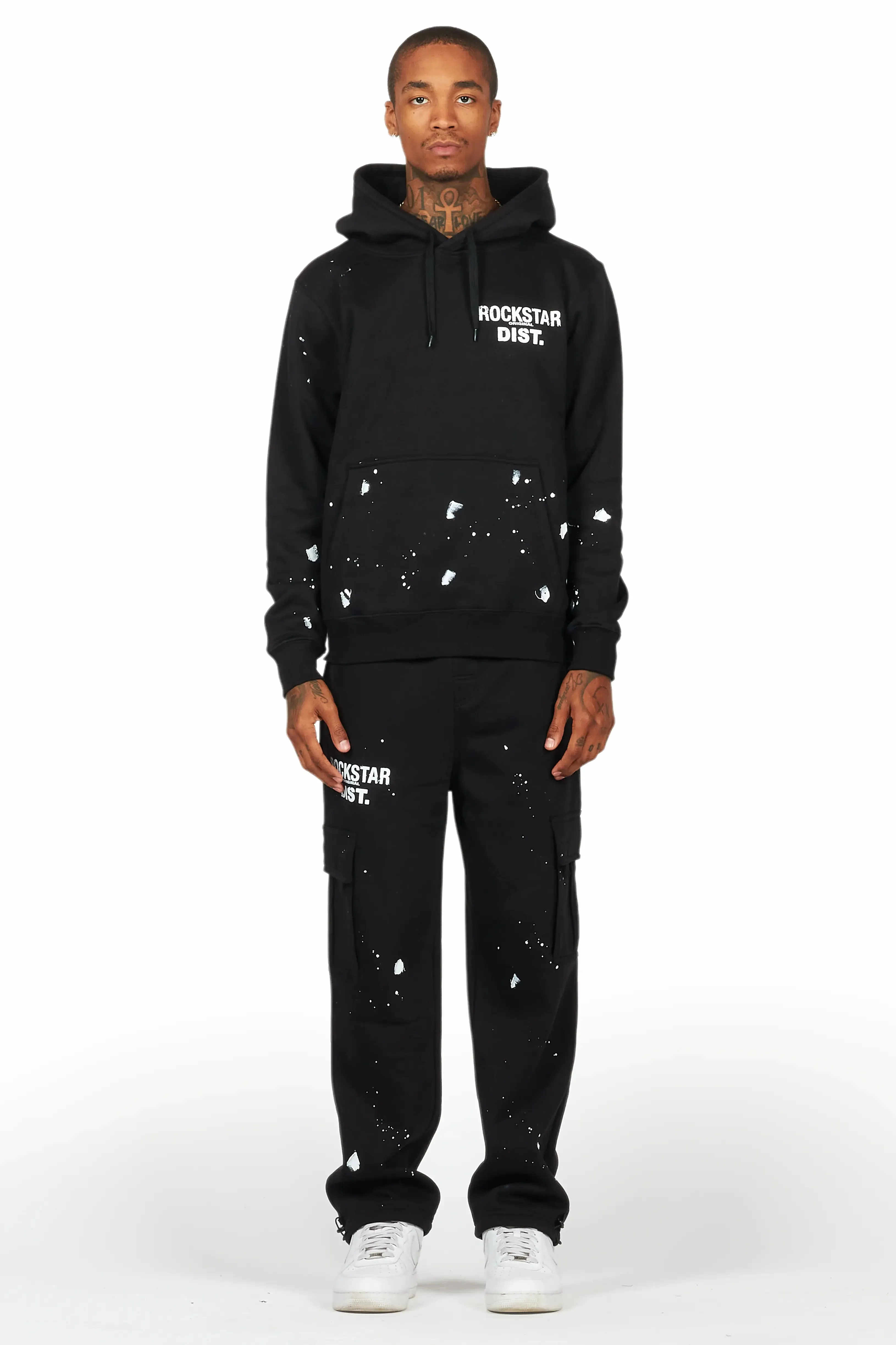 Raffer Black Hoodie/Cargo Sweat Pant Set sold by Rockstar Original product image thumbnail 2