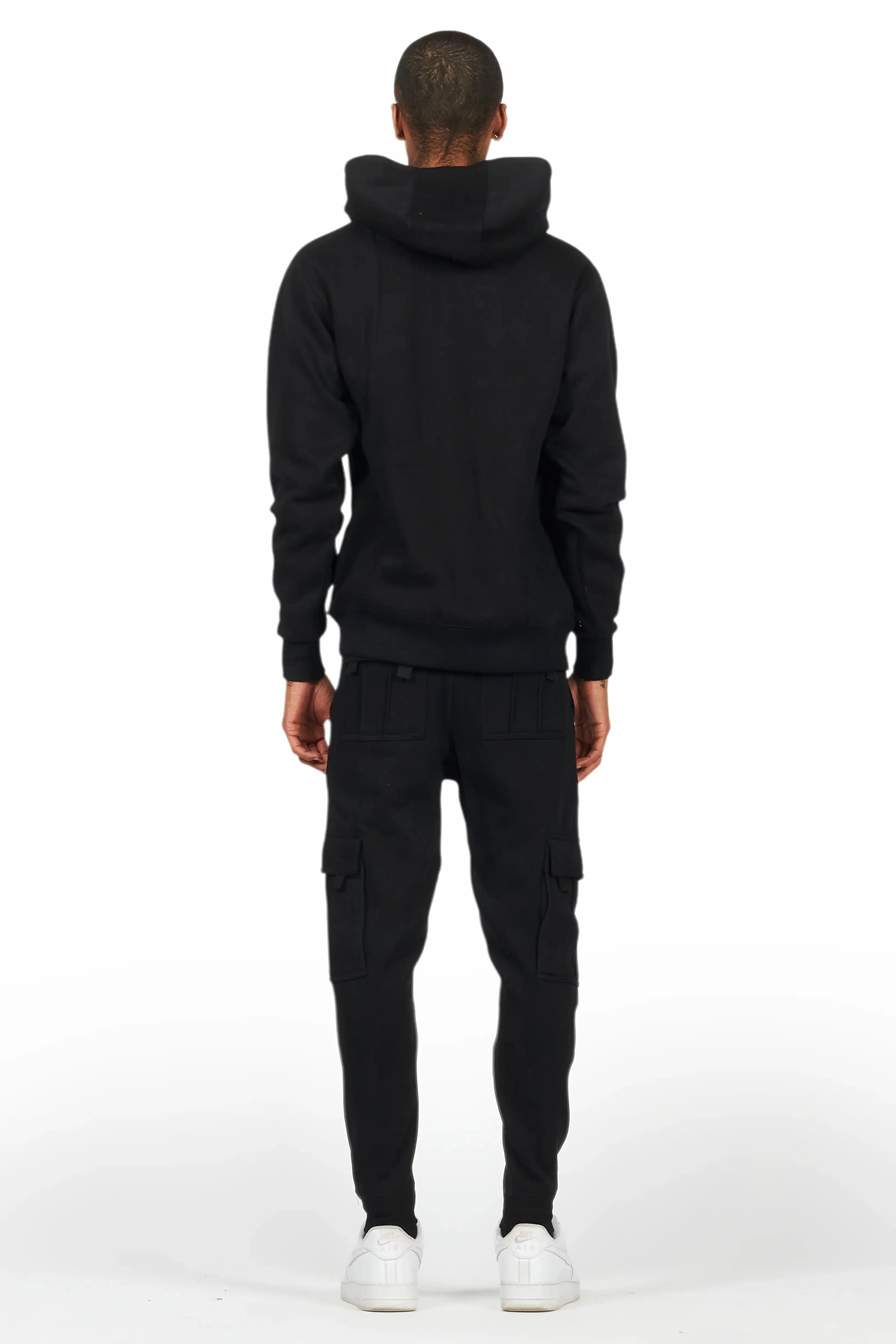 Raffer Black Hoodie/Jogger Cargo Sweat Pant Set sold by Rockstar Original product image thumbnail 4