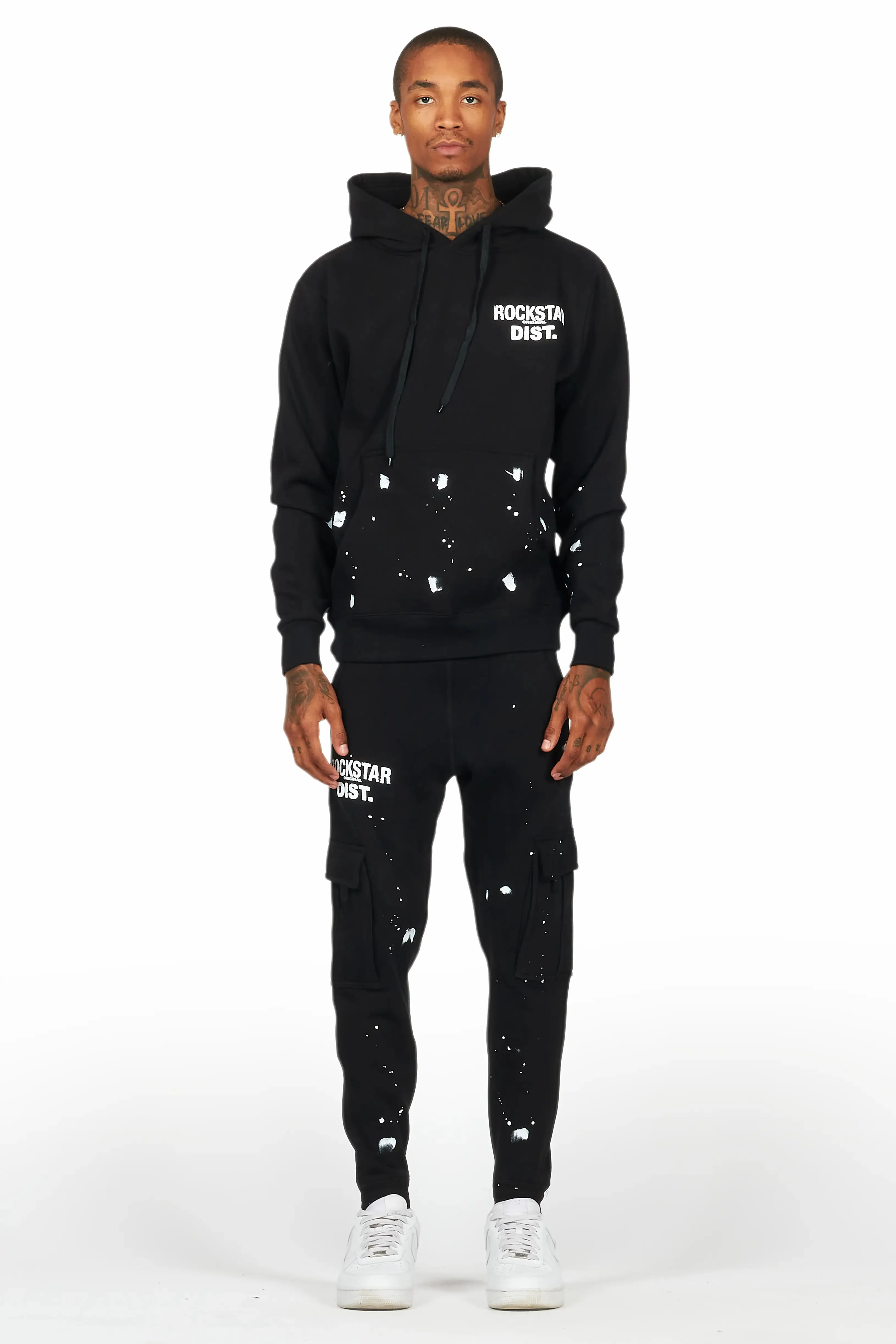 Raffer Black Hoodie/Jogger Cargo Sweat Pant Set sold by Rockstar Original product image thumbnail 2