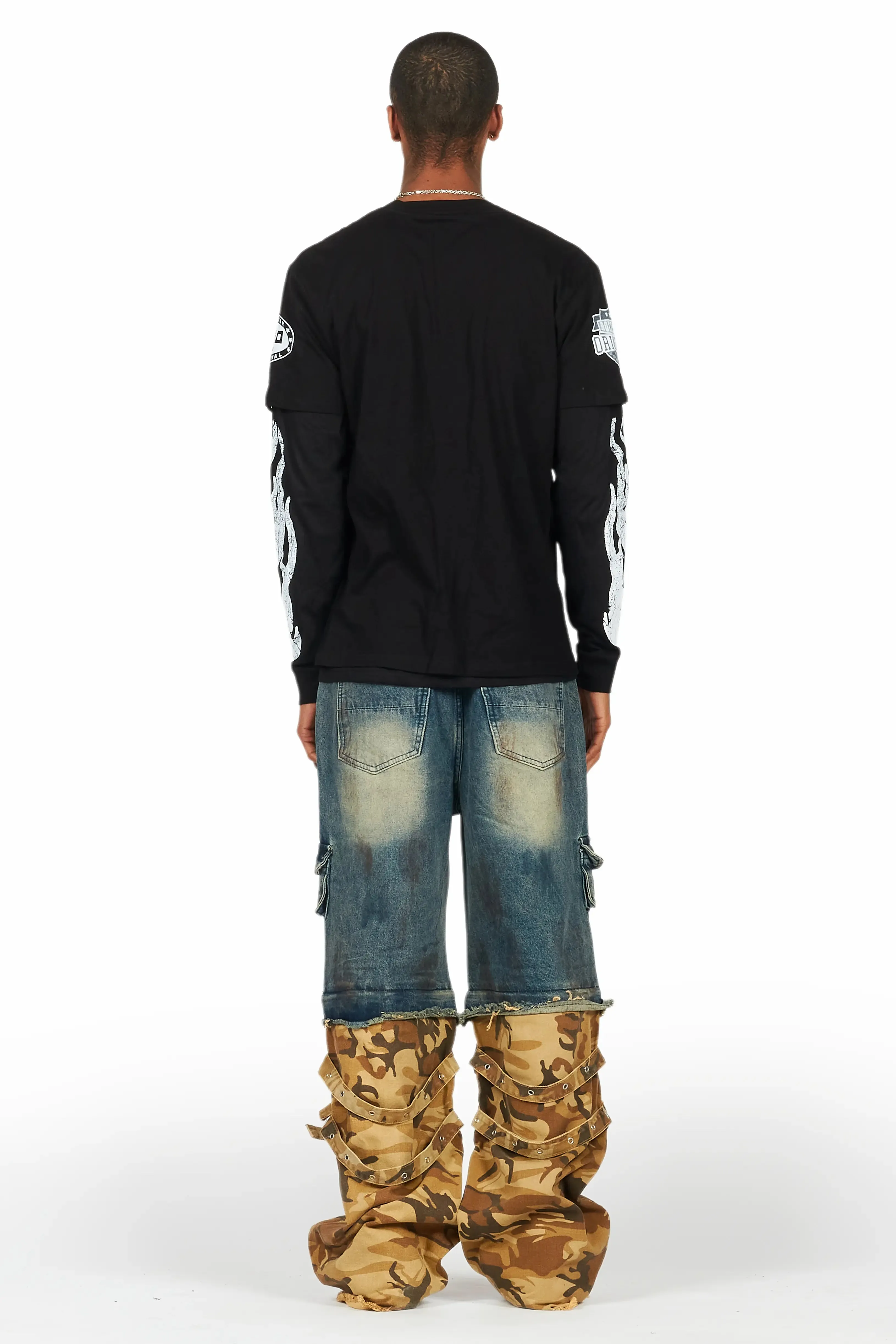 Exxus Dark Blue Baggy Fit Jean sold by Rockstar Original product image thumbnail 5