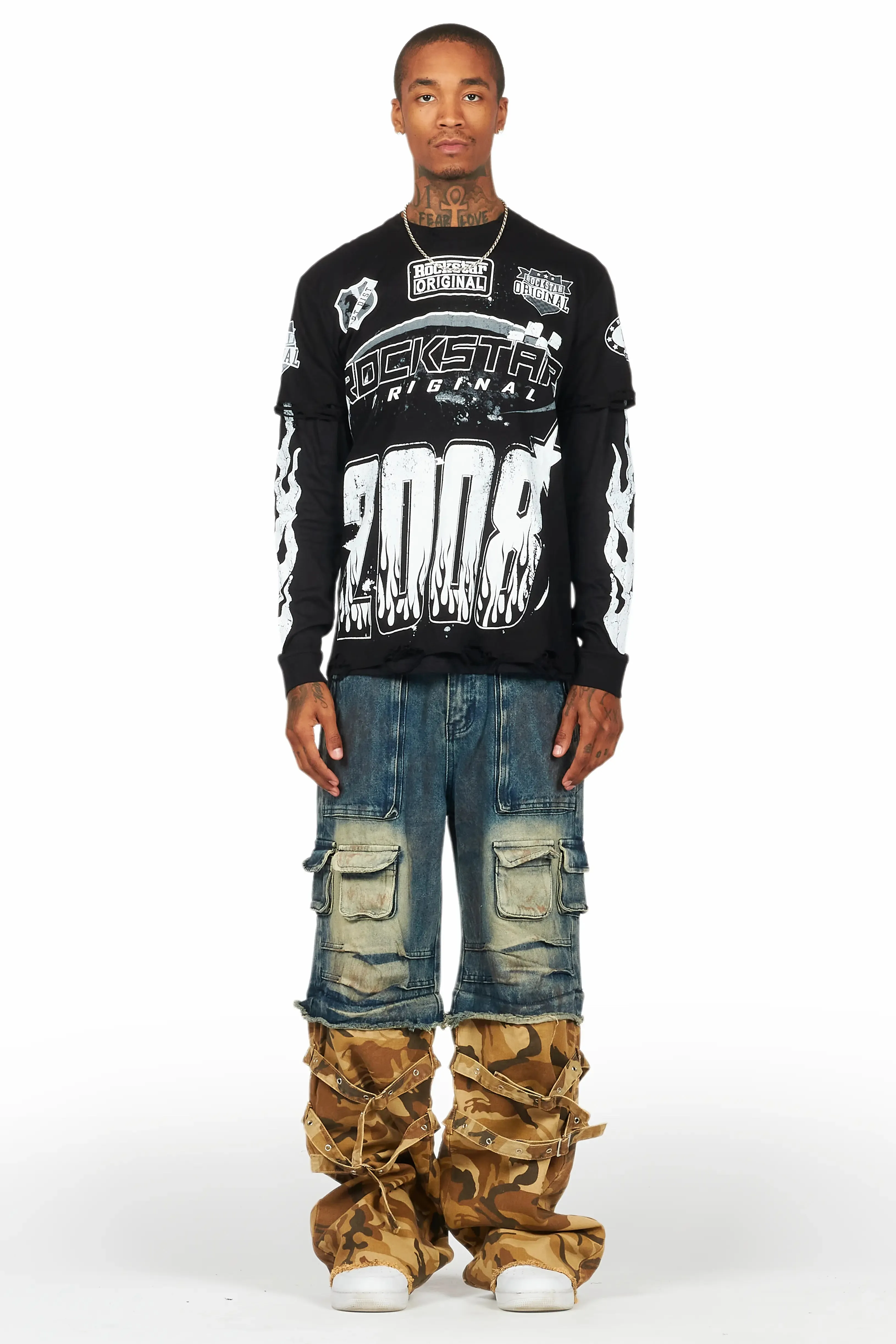 Exxus Dark Blue Baggy Fit Jean sold by Rockstar Original product image thumbnail 3