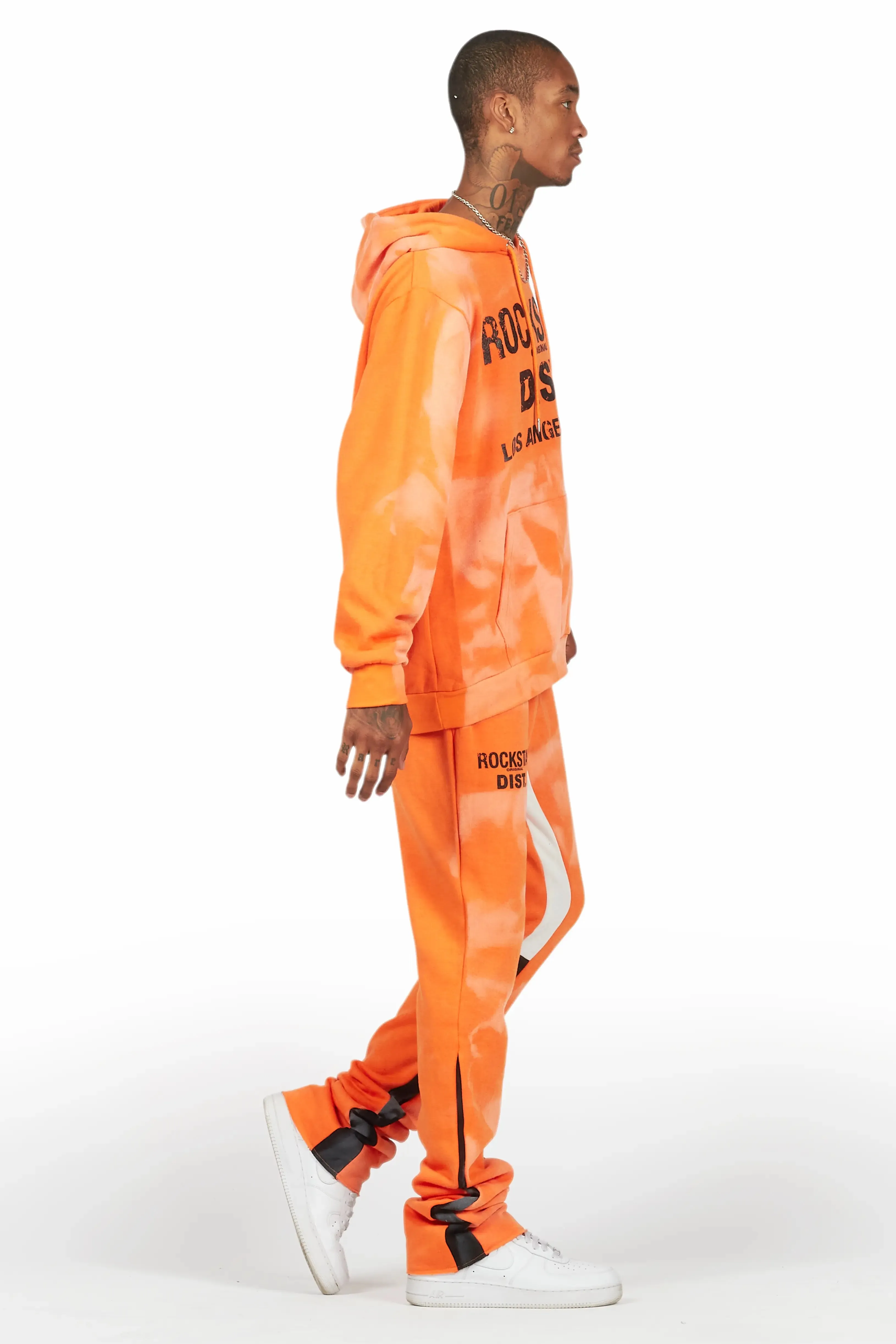 Nelly Orange Hoodie Stacked Flare Track Set sold by Rockstar Original product image thumbnail 3