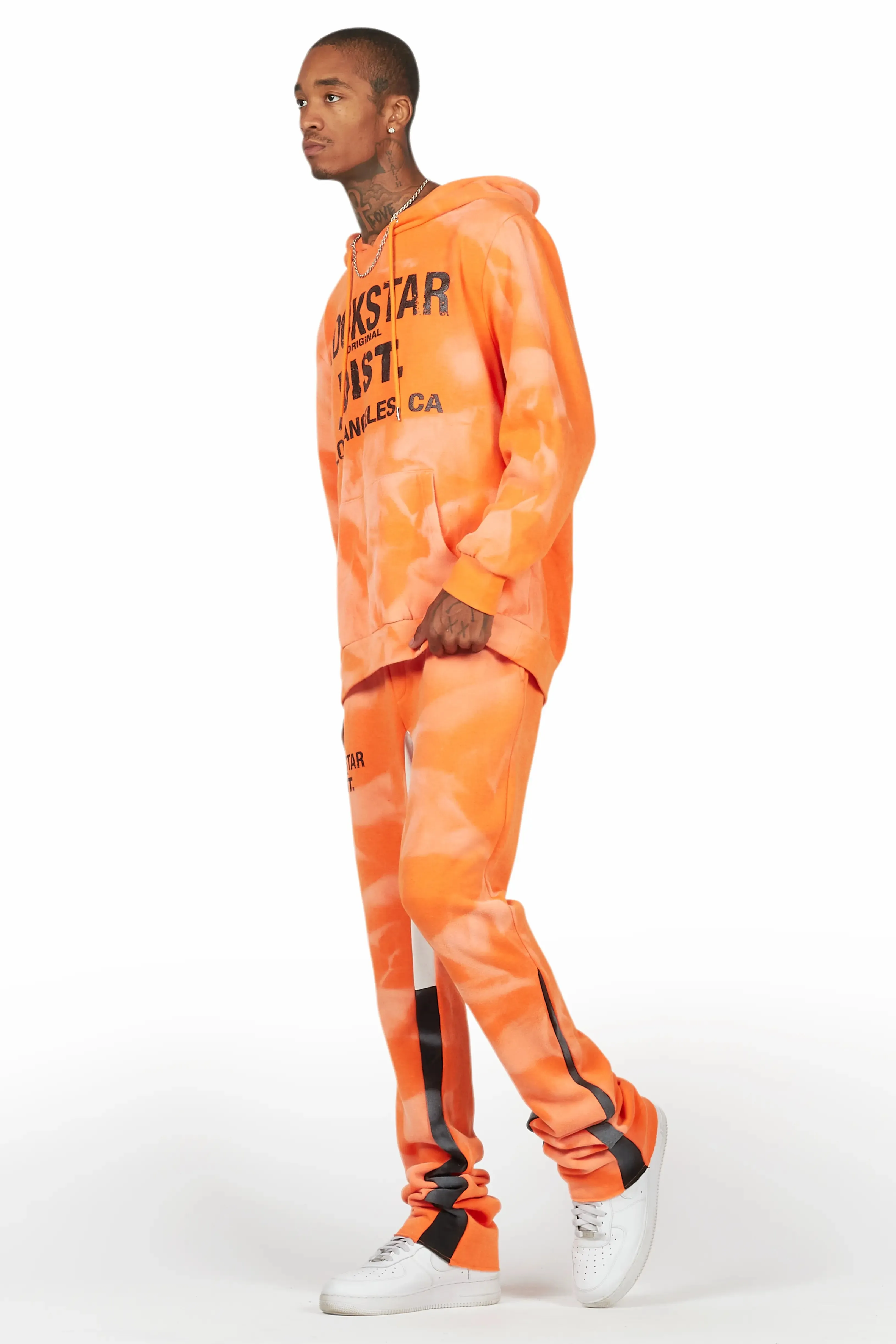 Nelly Orange Hoodie Stacked Flare Track Set sold by Rockstar Original product image thumbnail 5