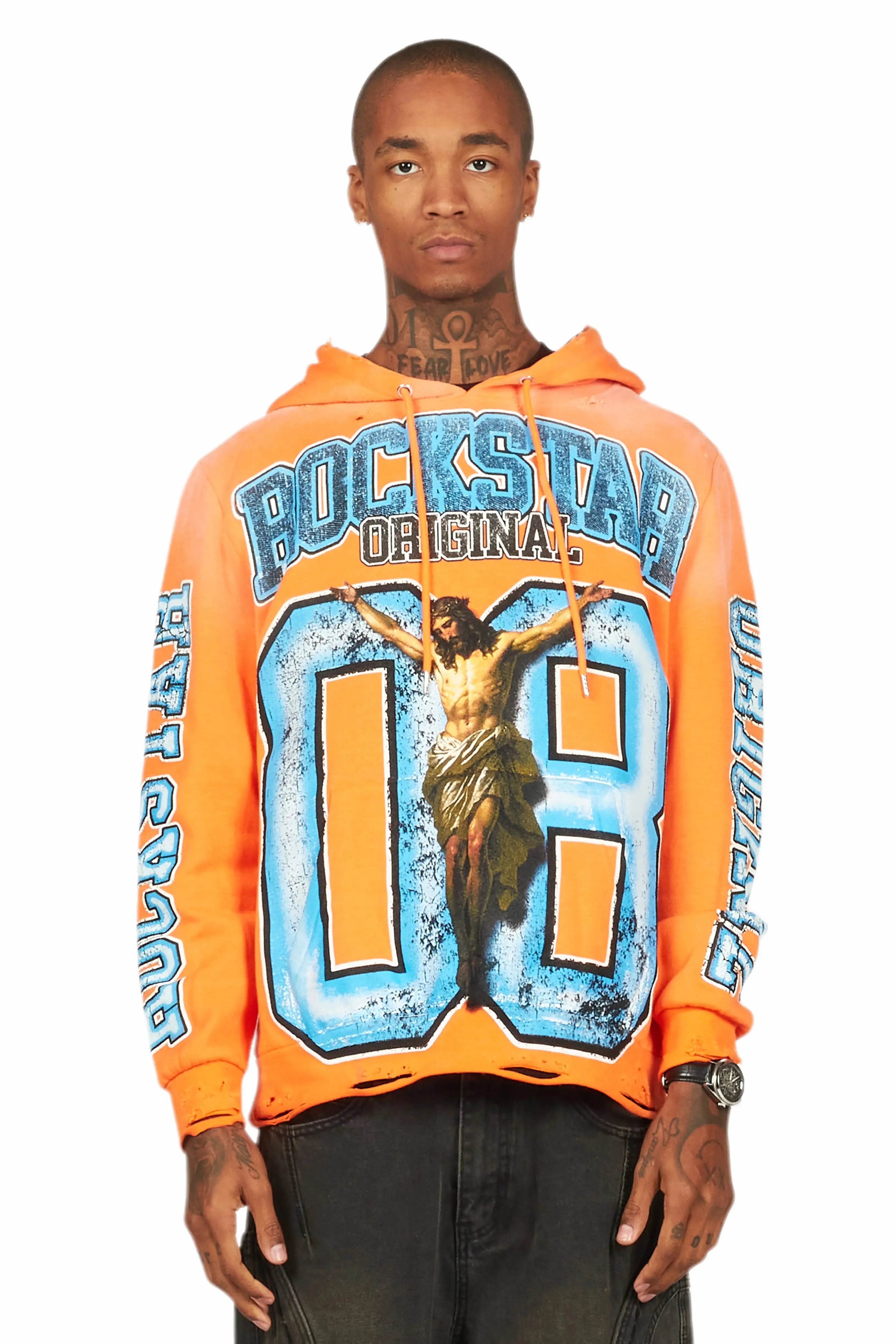 Fields Orange Graphic Hoodie sold by Rockstar Original product image thumbnail 2