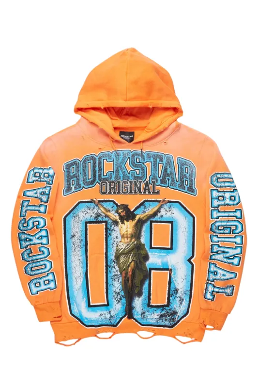 Fields Orange Graphic Hoodie sold by Rockstar Original