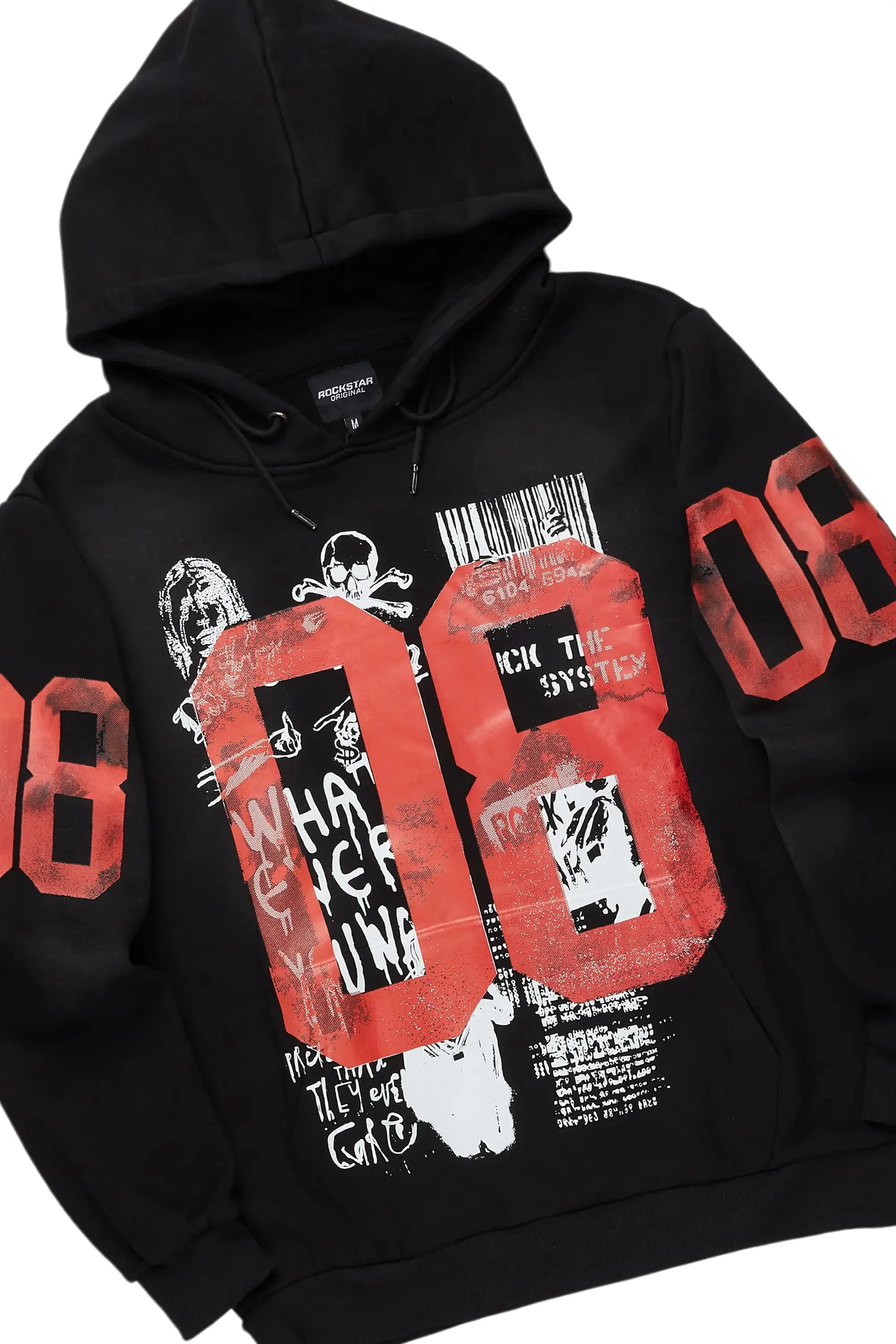 Grill Black Hoodie & Petrus Stacked Flare PU Jean Bundle sold by Rockstar Original product image thumbnail 2