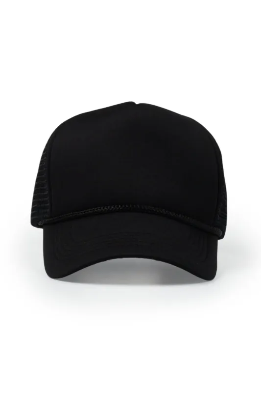 Mens Black Basic Trucker Hat sold by Rockstar Original