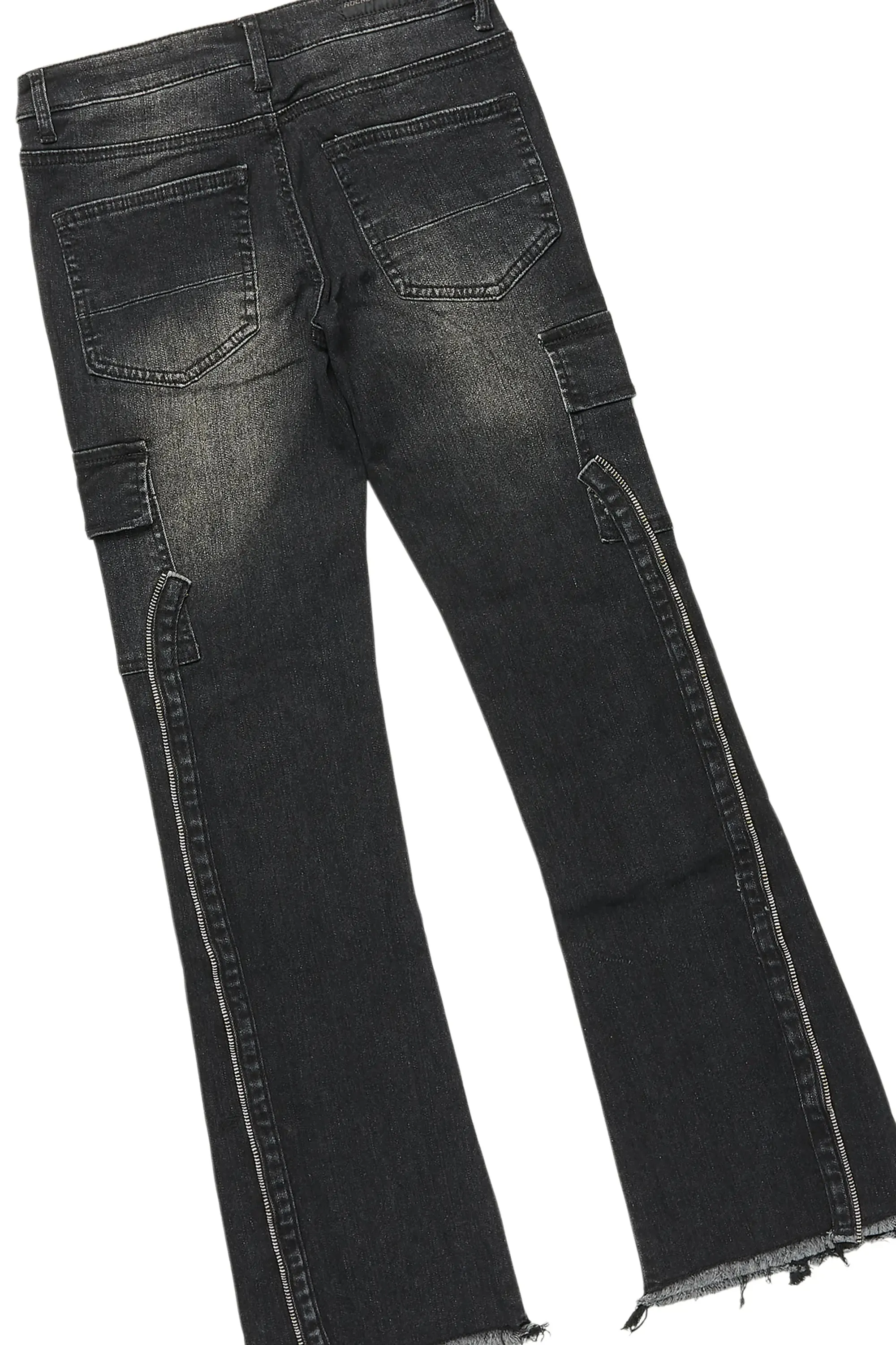 Boys Bloke Black Hoodie/Stacked Flare Jean Set sold by Rockstar Original product image thumbnail 4