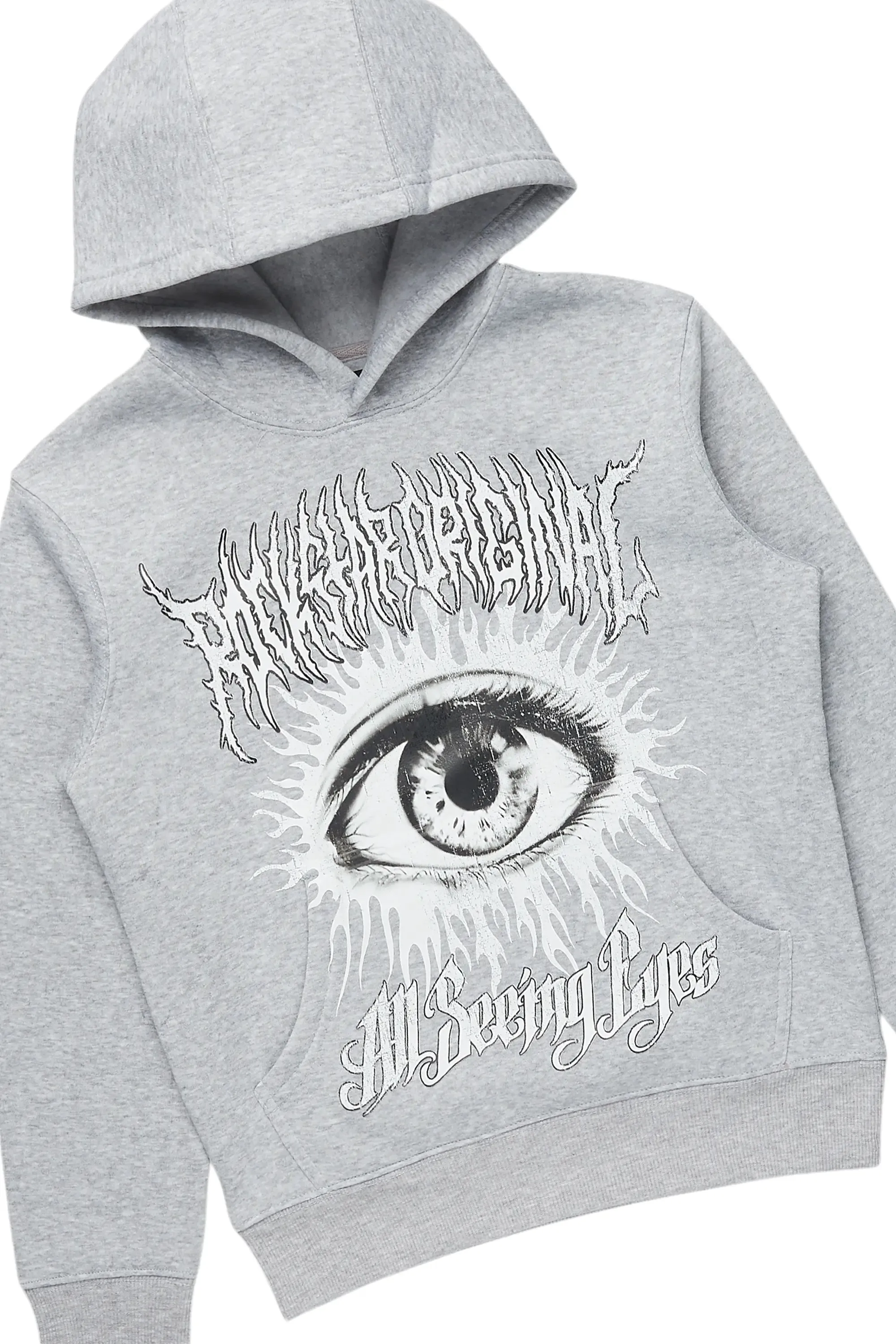 Boys All Seeing Eyes Blue/Light Grey Hoodie/Stacked Flare Jean Set sold by Rockstar Original product image thumbnail 2
