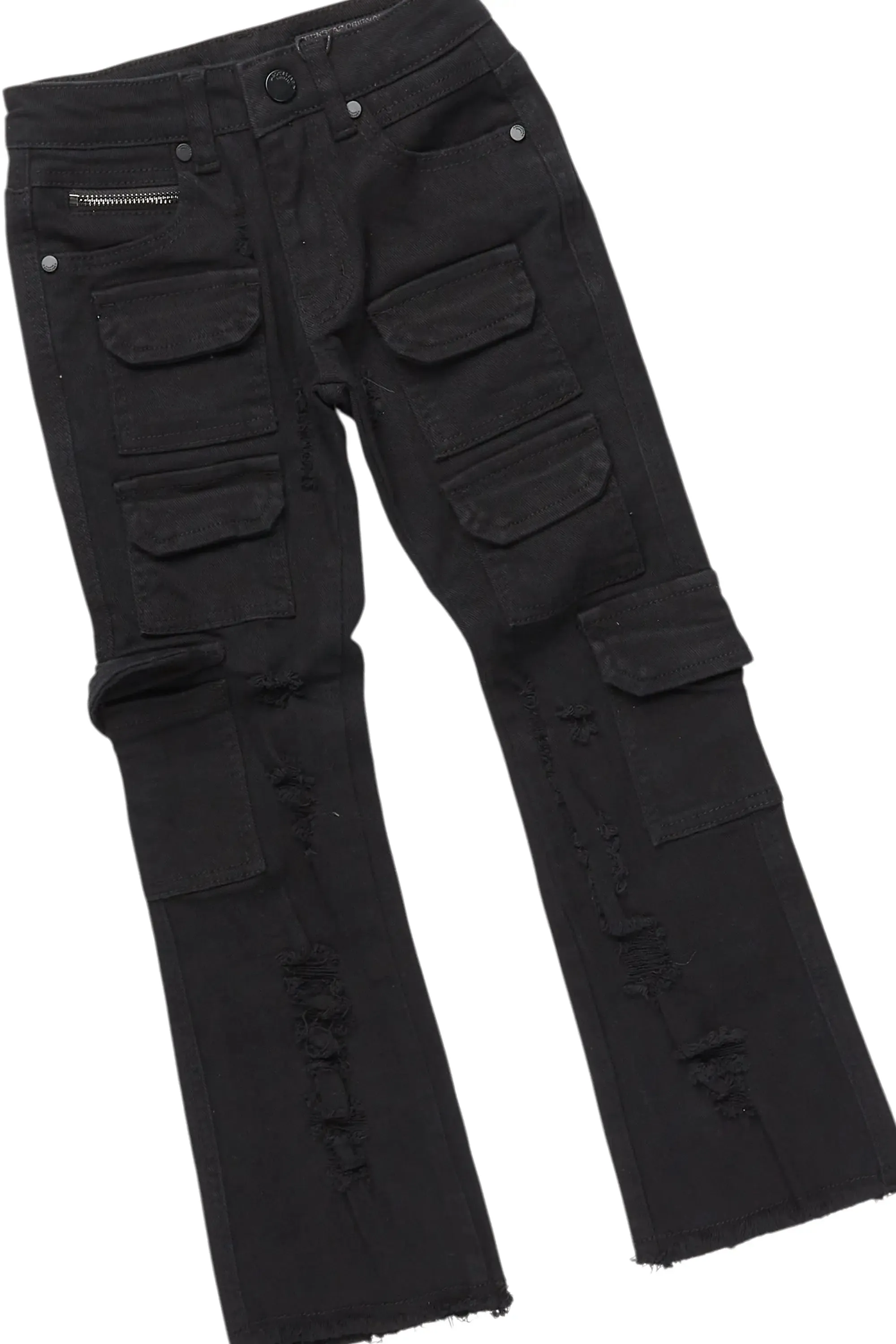 Boys Kiley Black Hoodie/Stacked Flare Jean Set sold by Rockstar Original product image thumbnail 3