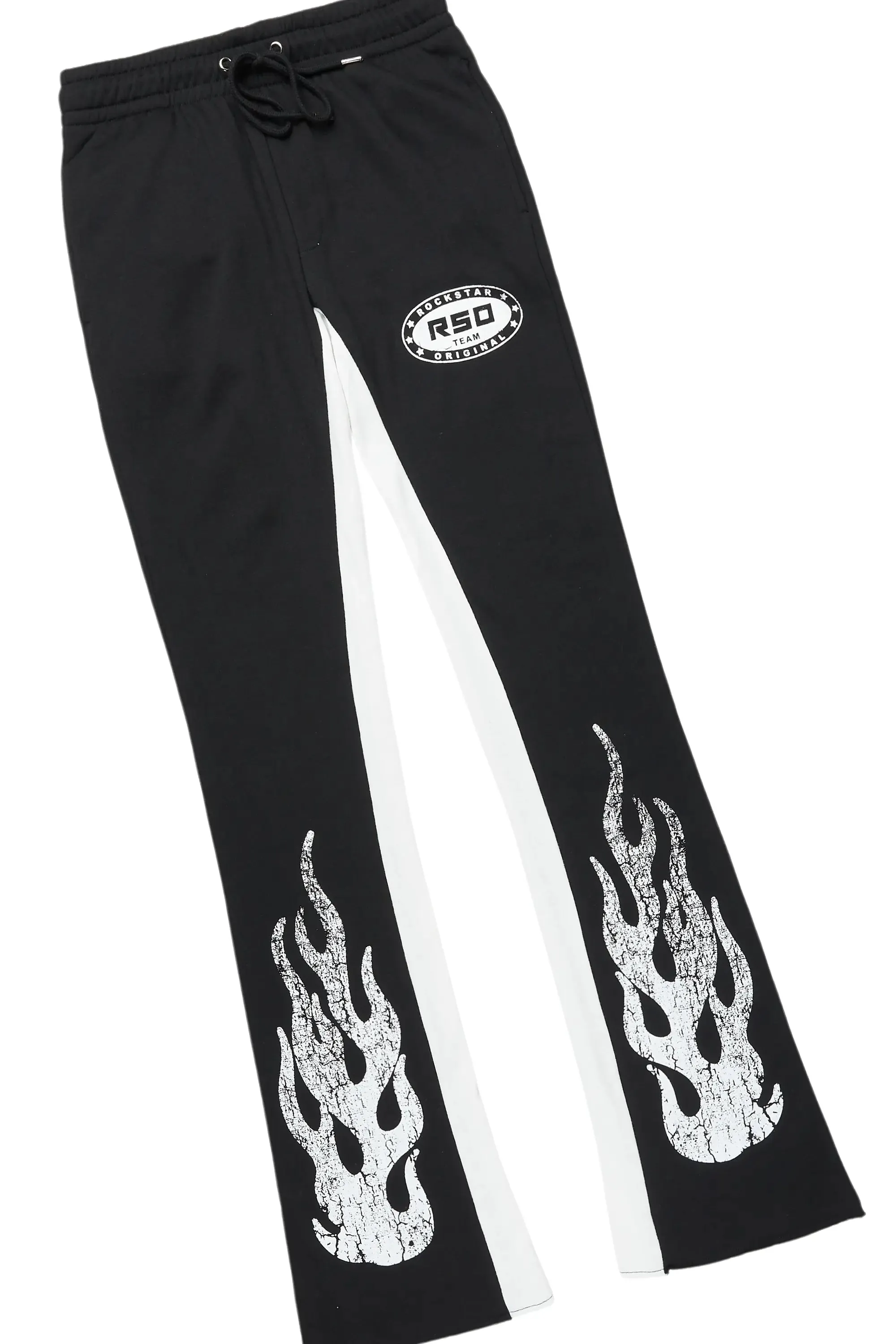 Amos Black Double Layer T-Shirt/Stacked Baggy Pant Set sold by Rockstar Original product image thumbnail 3