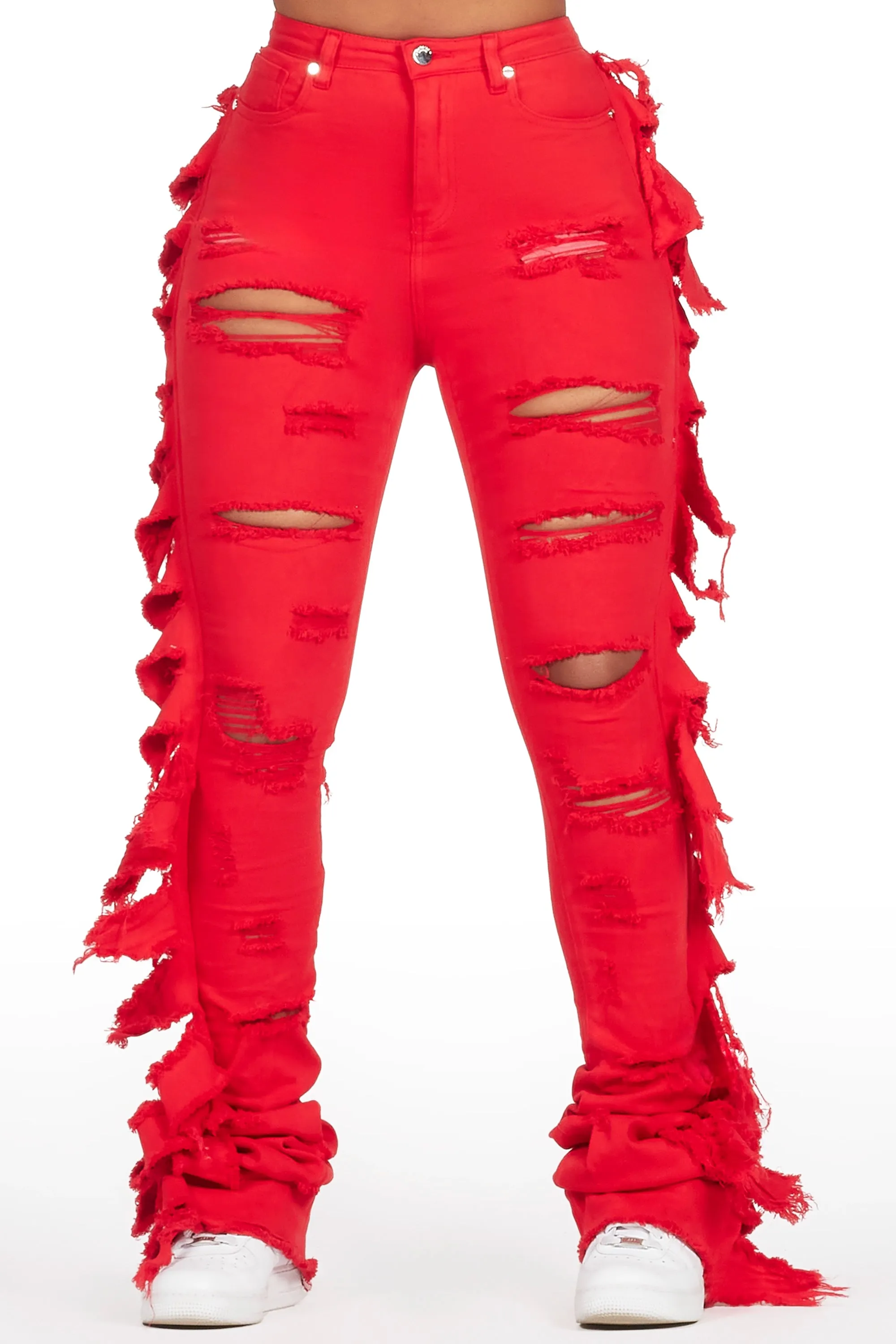 Cataleya Red Super Stacked Jean sold by Rockstar Original