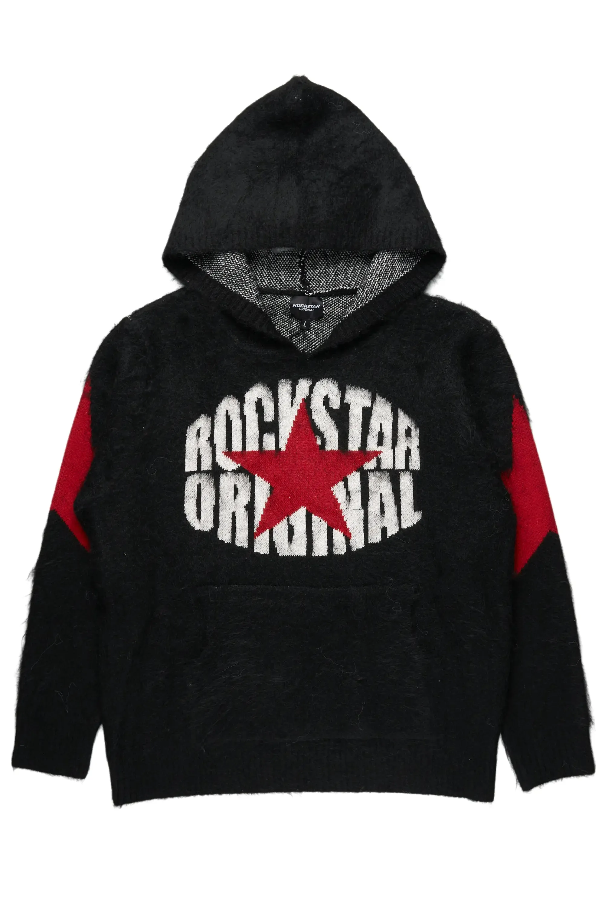 Nasheaka Black Graphic Mohair Hoodie sold by Rockstar Original