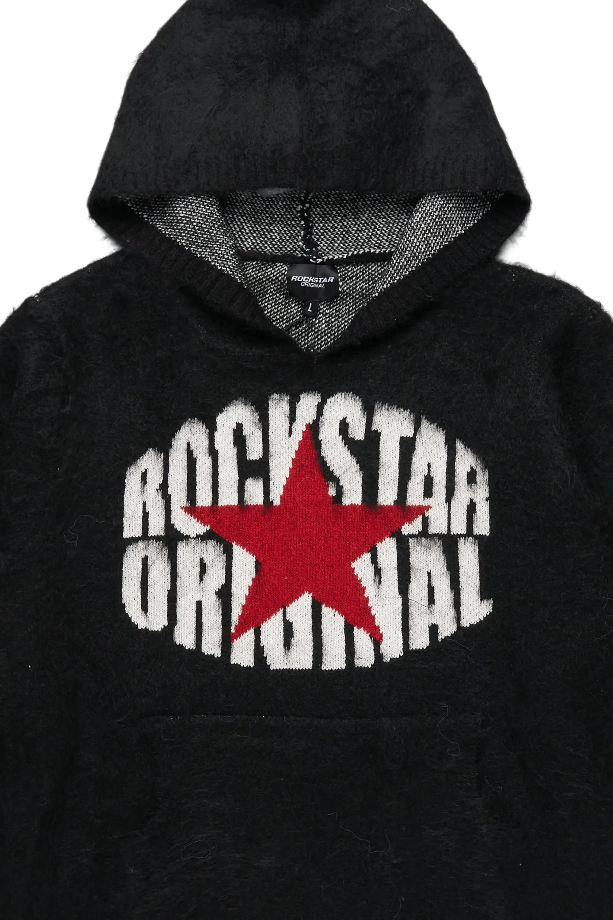 Nasheaka Black Graphic Mohair Hoodie sold by Rockstar Original product image thumbnail 2