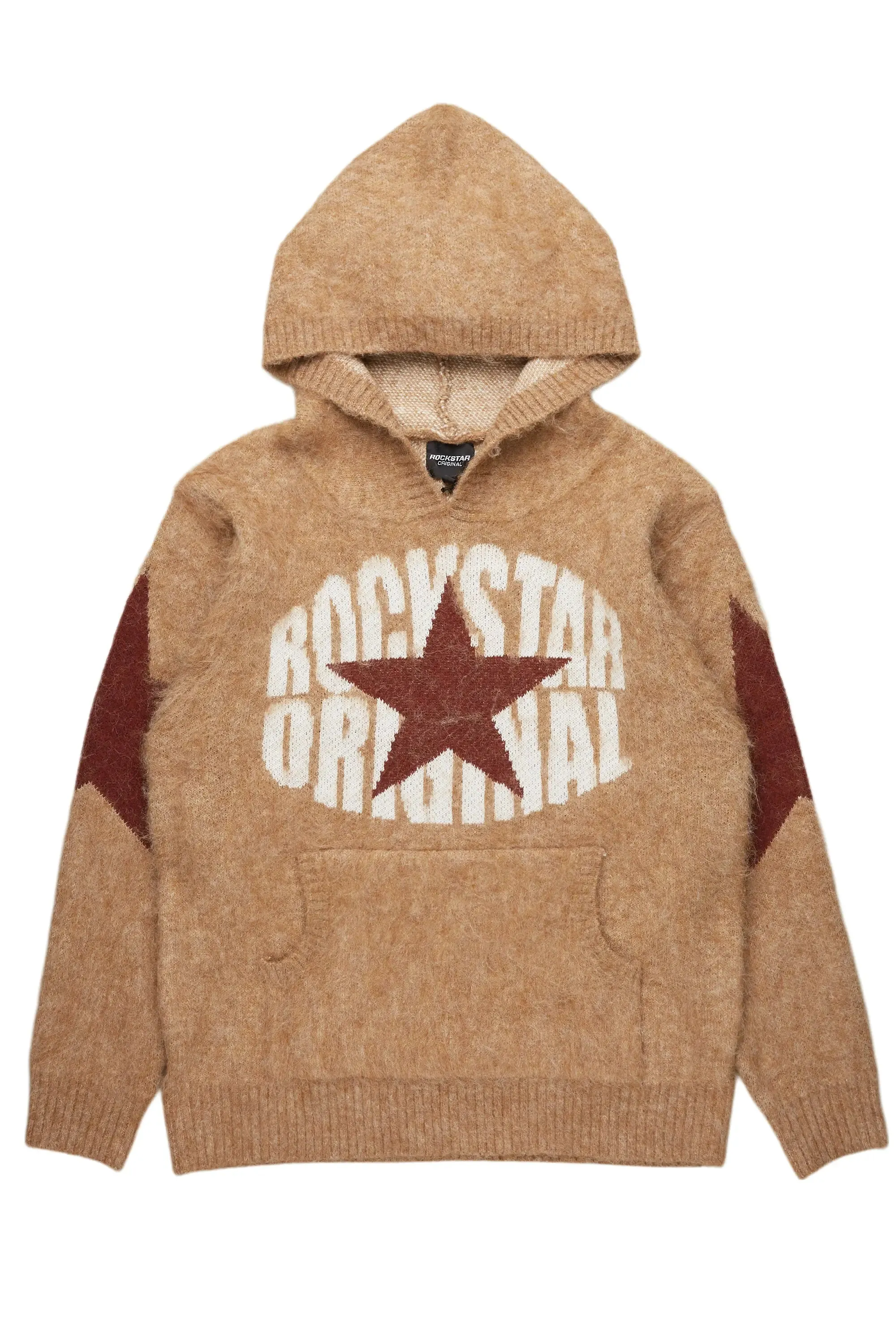 Nasheaka Brown Graphic Mohair Hoodie sold by Rockstar Original