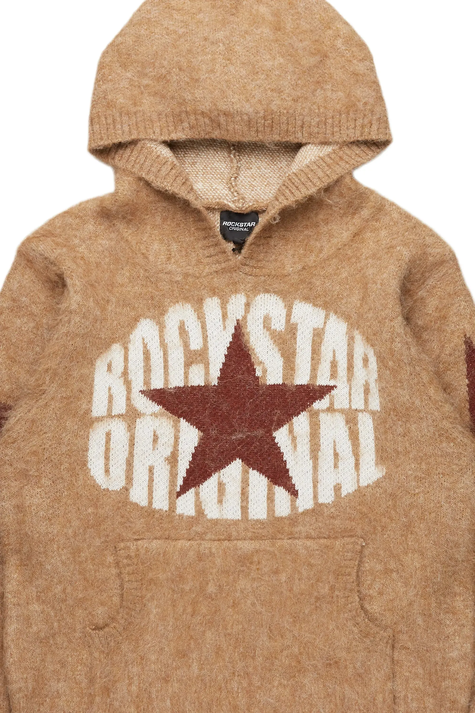 Nasheaka Brown Graphic Mohair Hoodie sold by Rockstar Original product image thumbnail 2