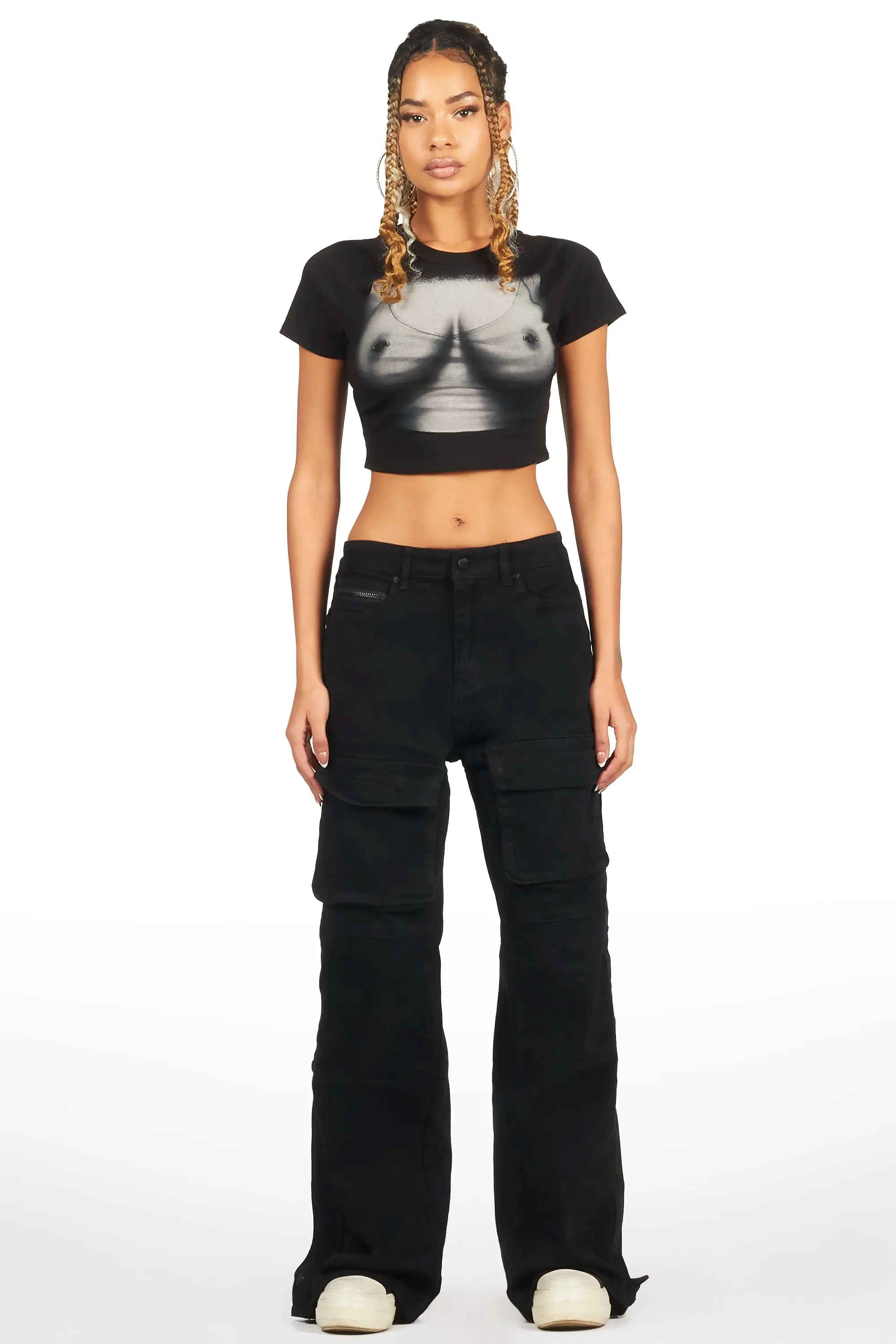 Myesha Black Baggy Cargo Jean sold by Rockstar Original product image thumbnail 2