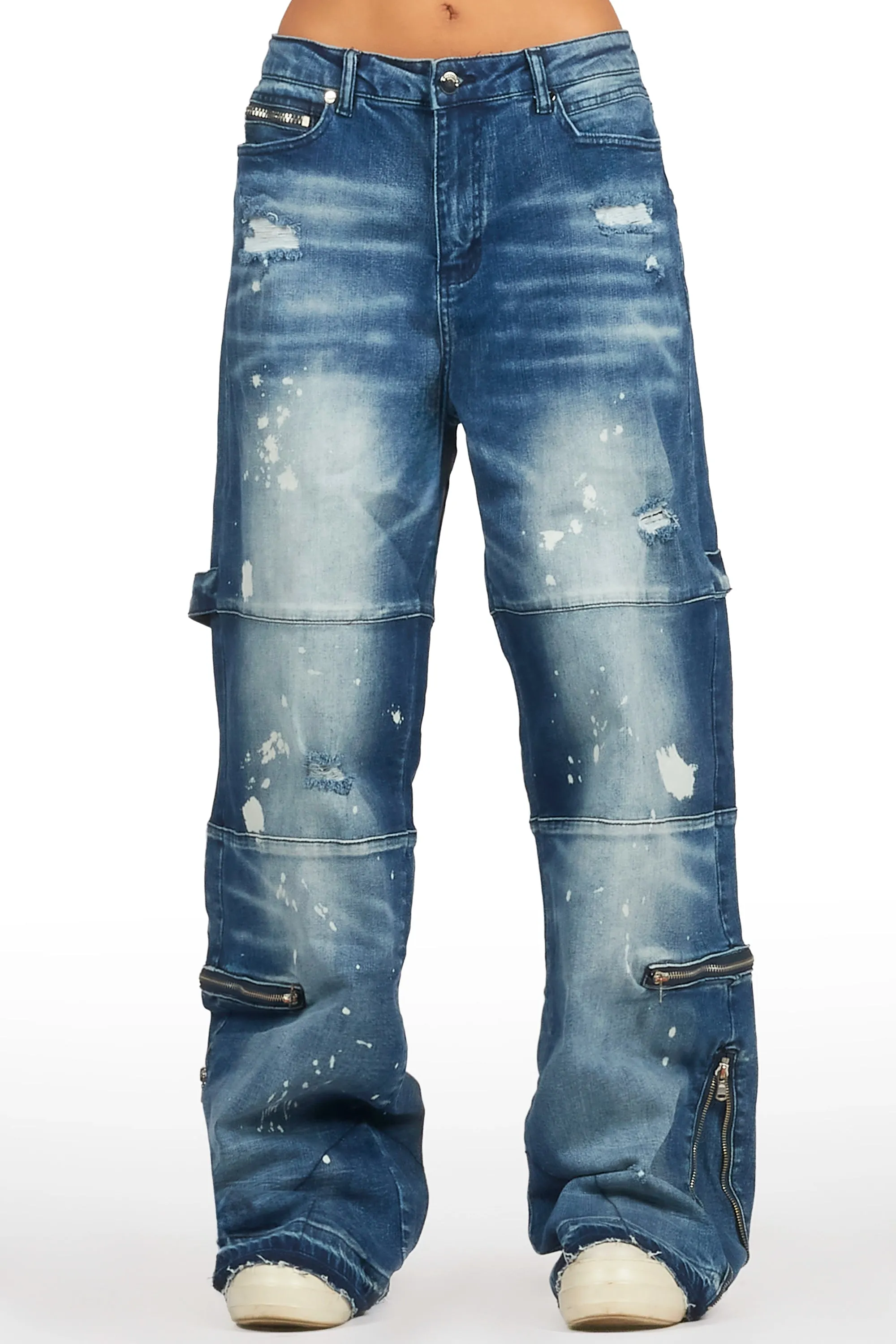 Jordin Blue Baggy Cargo Jean sold by Rockstar Original