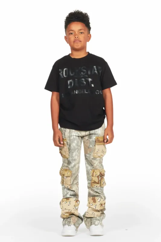 Boys Lake Black T-Shirt/Stacked Flare Jean Set sold by Rockstar Original