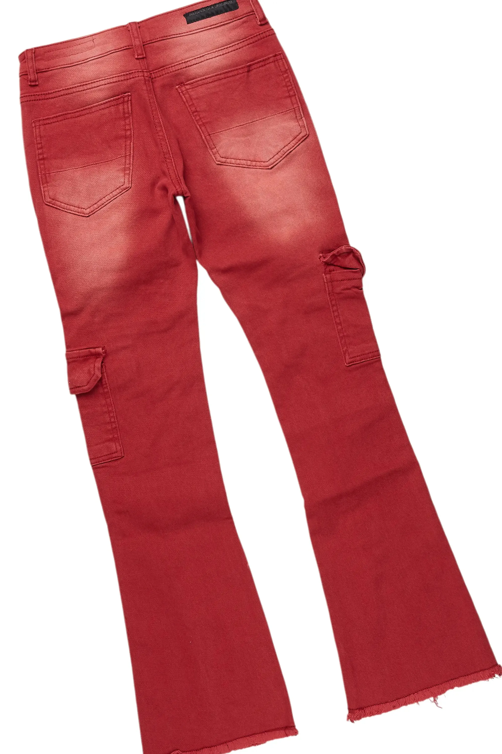 Boys Omer Grey/Red Hoodie/Stacked Flare Jean Set sold by Rockstar Original product image thumbnail 4