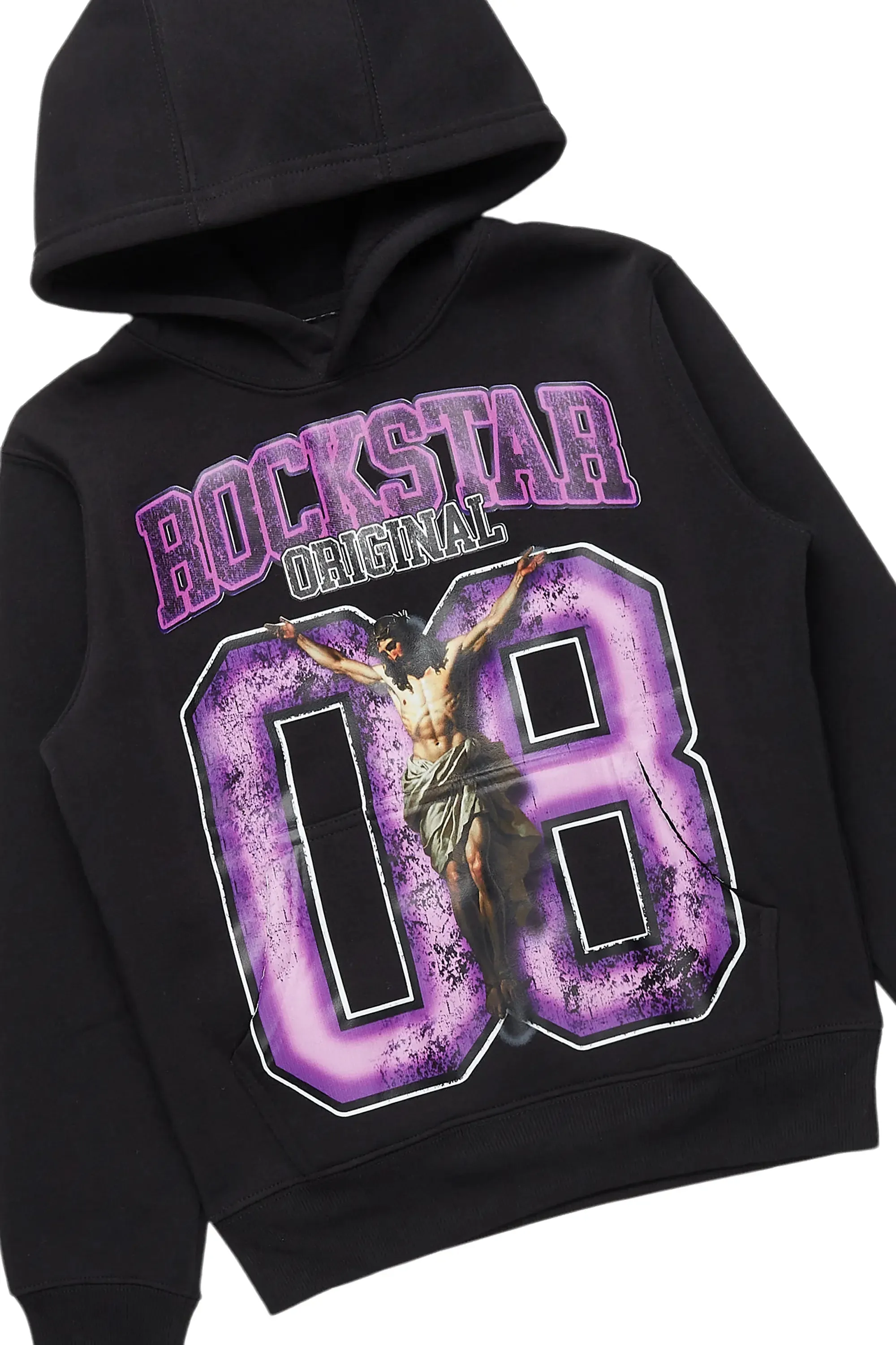 Boys Fields Black/Black Hoodie/Stacked Flare Jean Set sold by Rockstar Original product image thumbnail 2