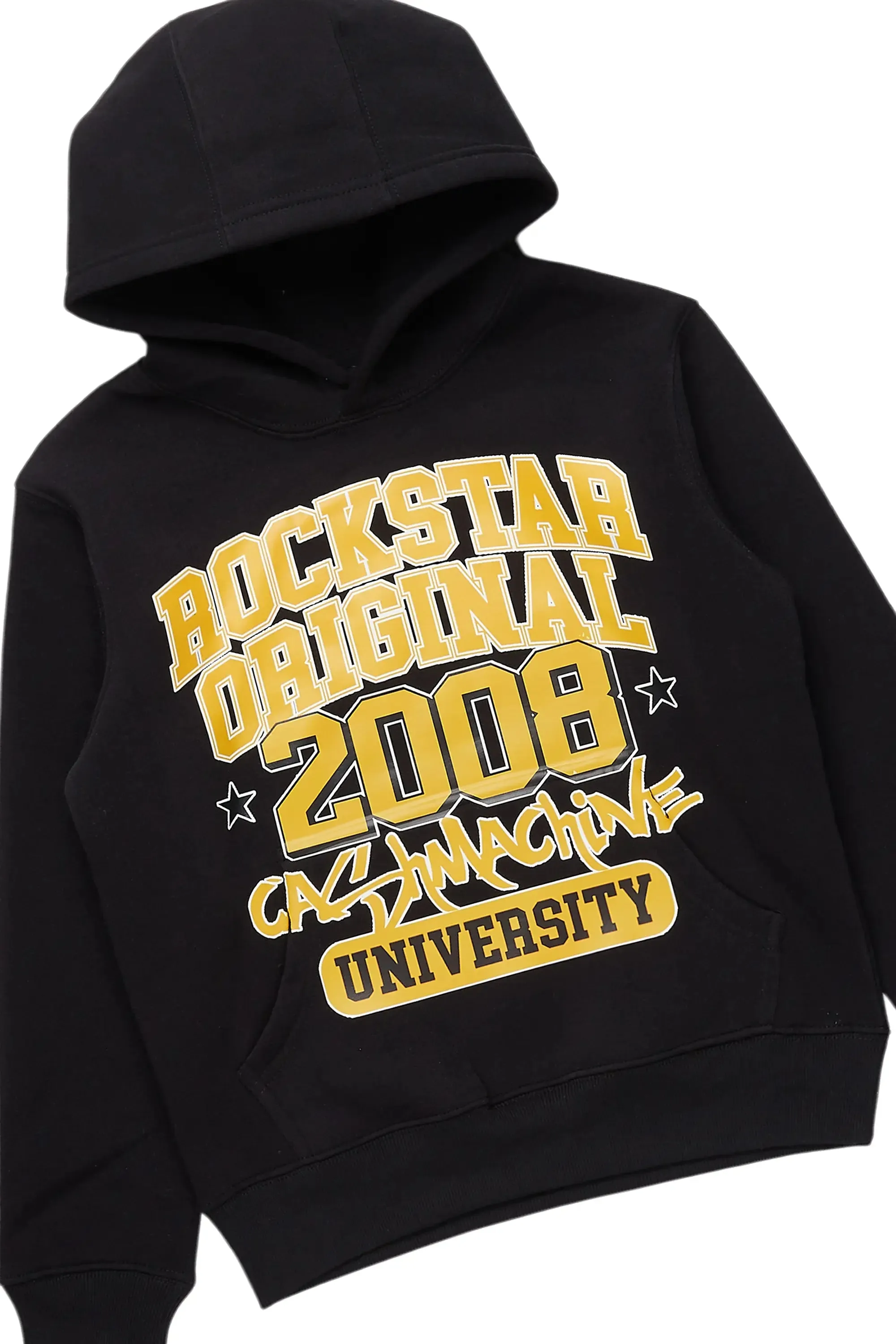 Boys University Black Hoodie/Stacked Flare Jean Set sold by Rockstar Original product image thumbnail 2