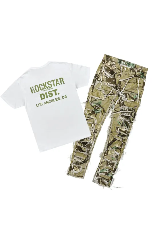 Lake White/Tree Camo T-Shirt/Slim Jean Bundle sold by Rockstar Original