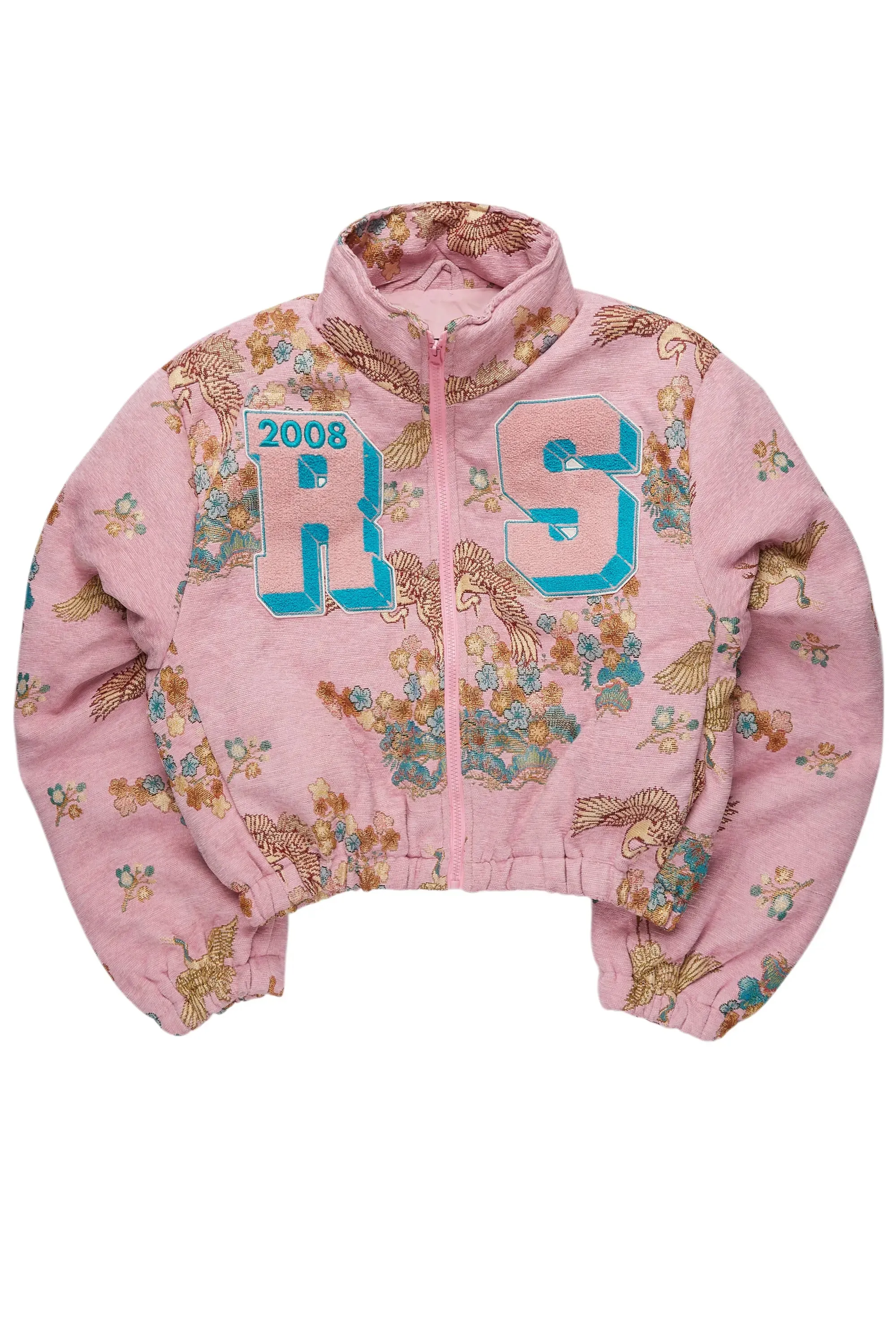 Vatasha Pink Tapestry Puffer Jacket sold by Rockstar Original