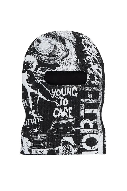 Boys Selby Black/White Jaquard Ski Mask sold by Rockstar Original