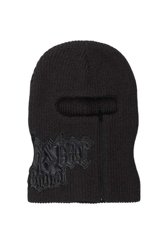 Girls Zeyie Black Rubber Patch Ski Mask sold by Rockstar Original