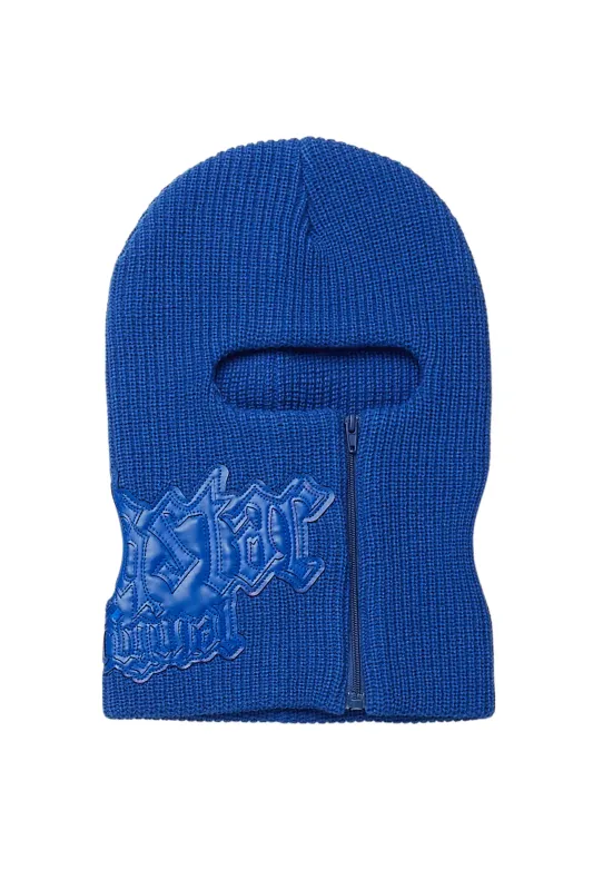 Boys Zaya Royal Blue Rubber Patch Ski Mask sold by Rockstar Original