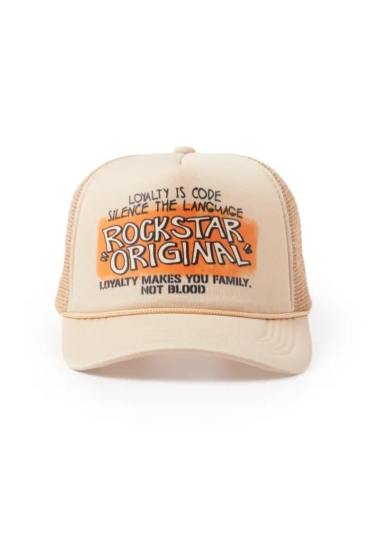 Beno Khaki Graphic Trucker Hat sold by Rockstar Original