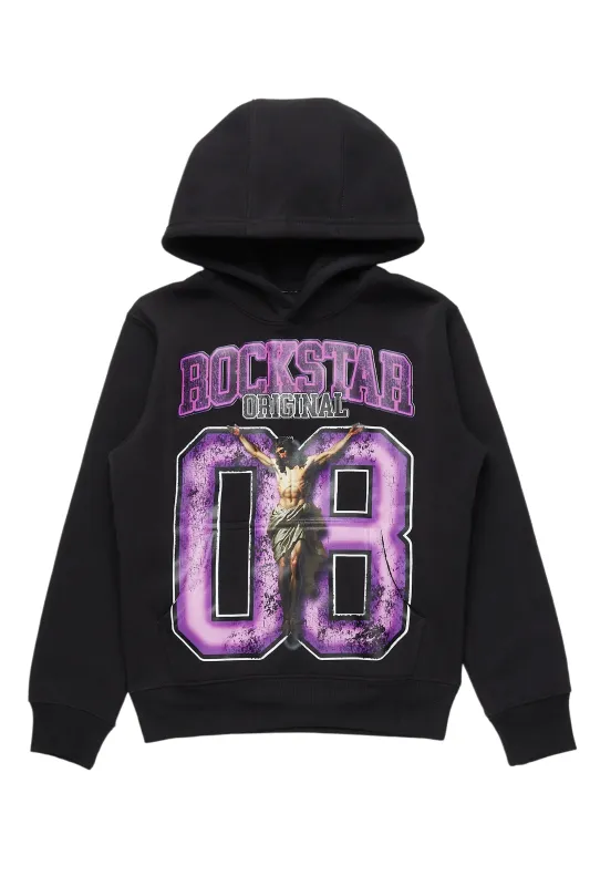 Boys Fields Black/Purple Graphic Hoodie sold by Rockstar Original