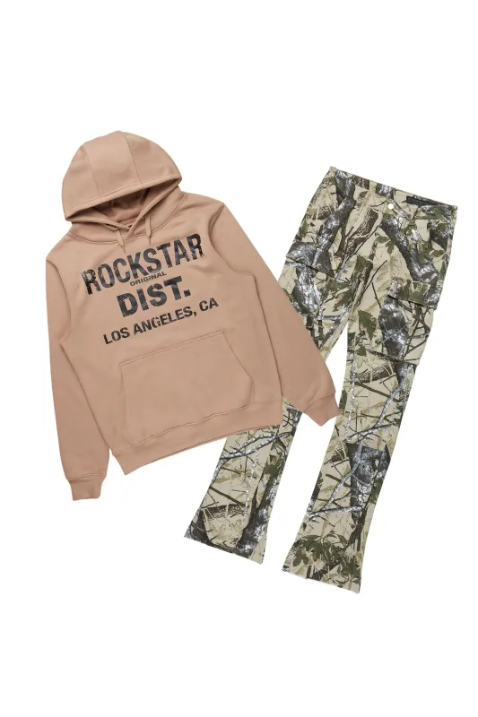 Lake Khaki Hoodie/Stacked Flare Jean Bundle sold by Rockstar Original